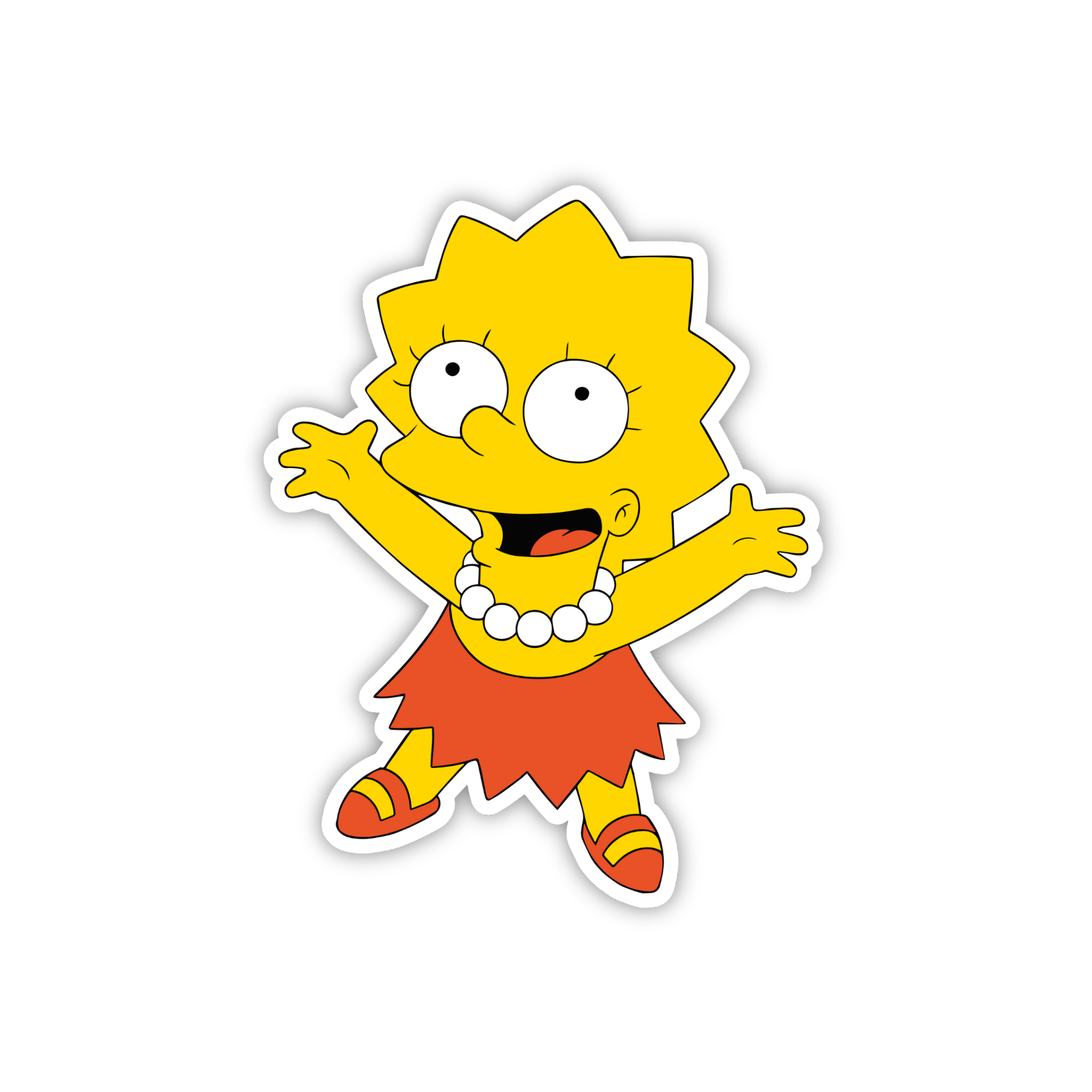 Animated Yellow Family Pose 57 Cartoon Sticker