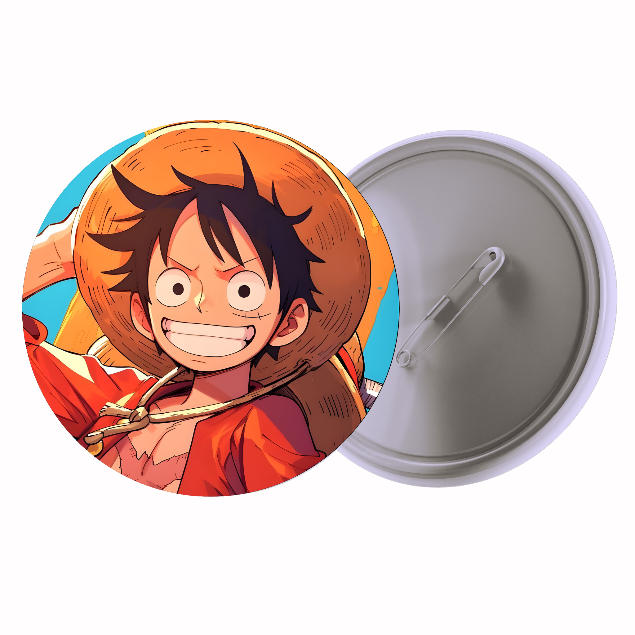 One Piece Monkey D. Luffy Close-Up Anime Pin Badge