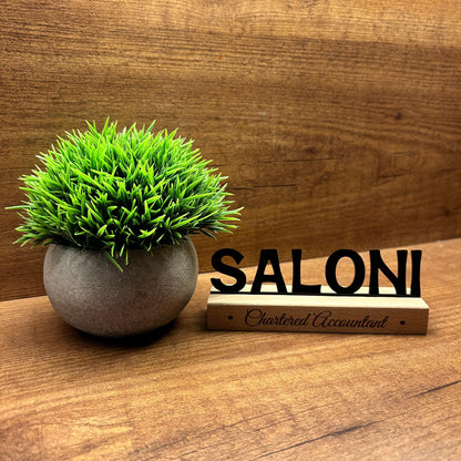 Custom Wooden Name Stand – Personalized Desk Name Plate