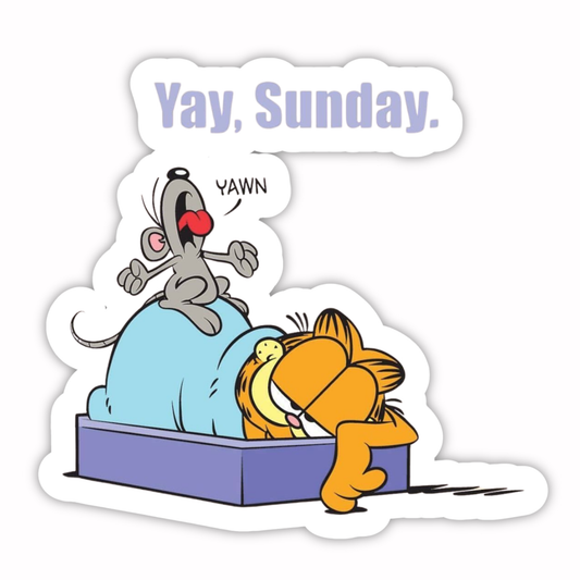 Garfield Stickers - Yay Sunday Garfield