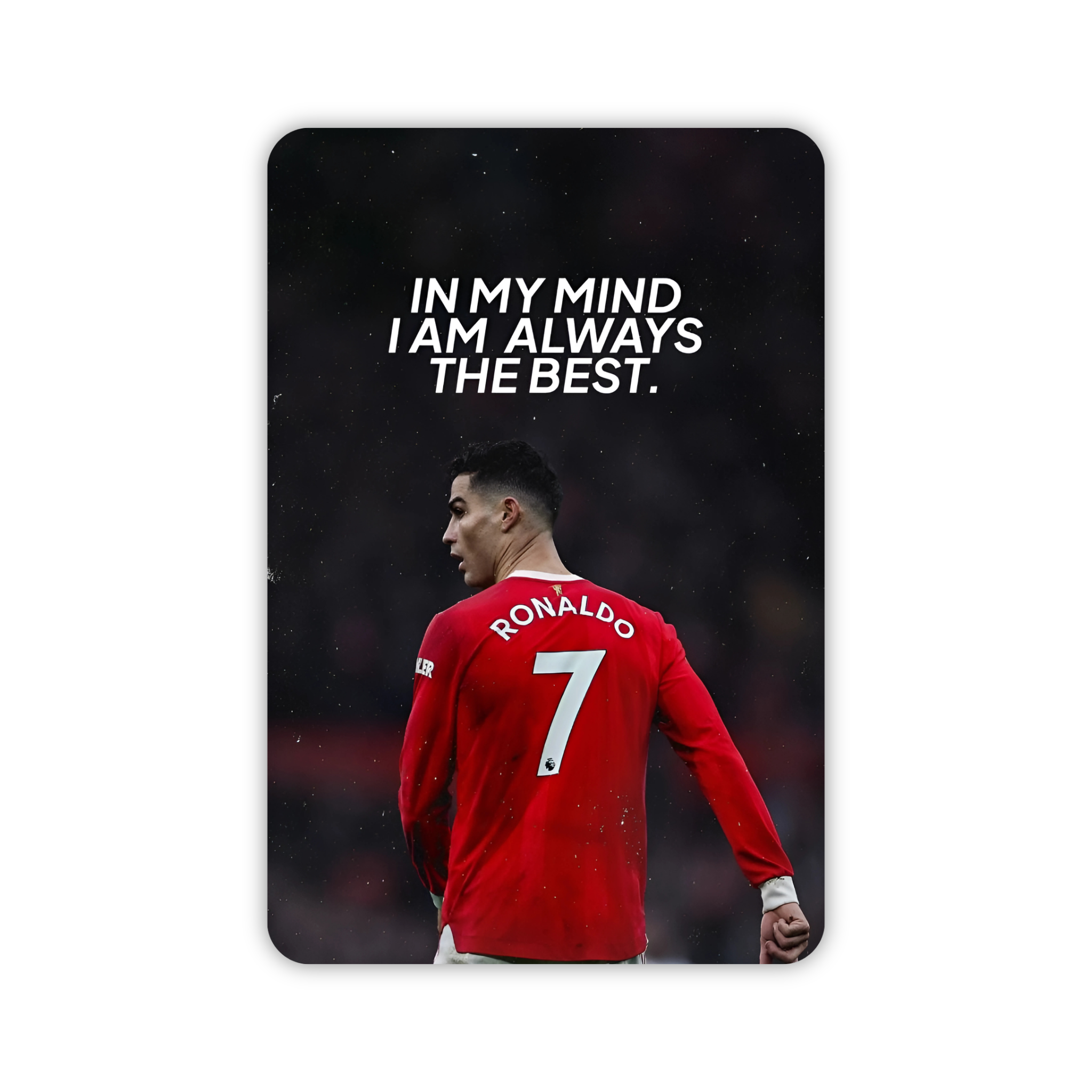 Ronaldo Mindset Quote Poster Sticker