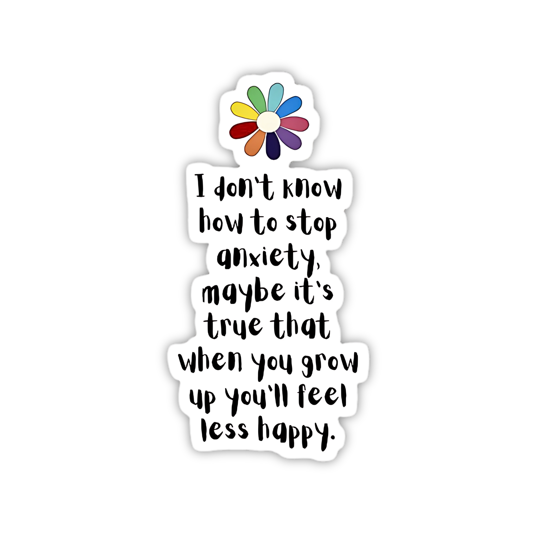 Anxiety Quote Text Sticker