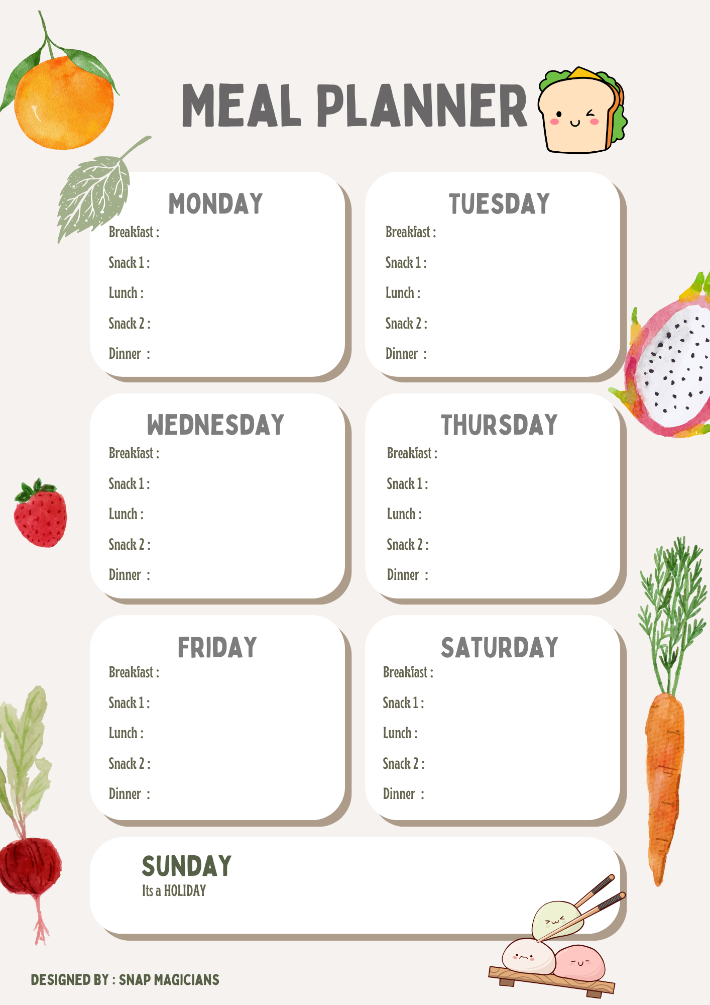 A4 Big Magnetic Planner