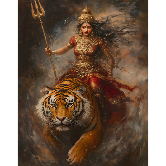 Durga Mata Poster – Hindu Goddess Wall Art | Divine Shakti Spiritual Print – Durga mata 16