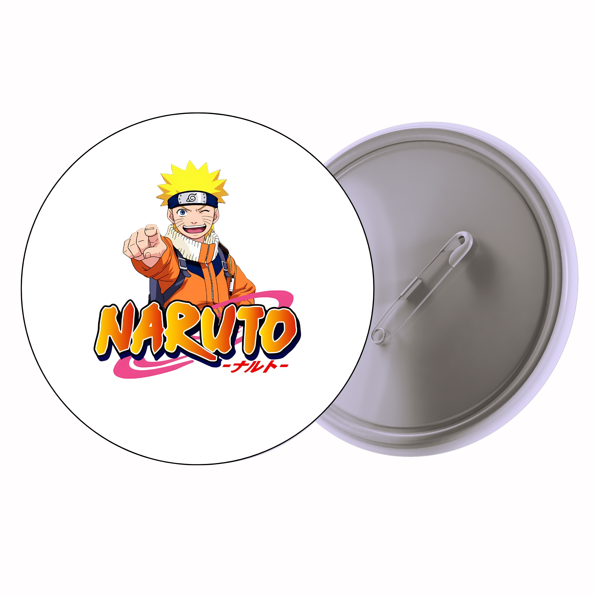 Naruto Naruto Uzumaki Logo Anime Pin Badge