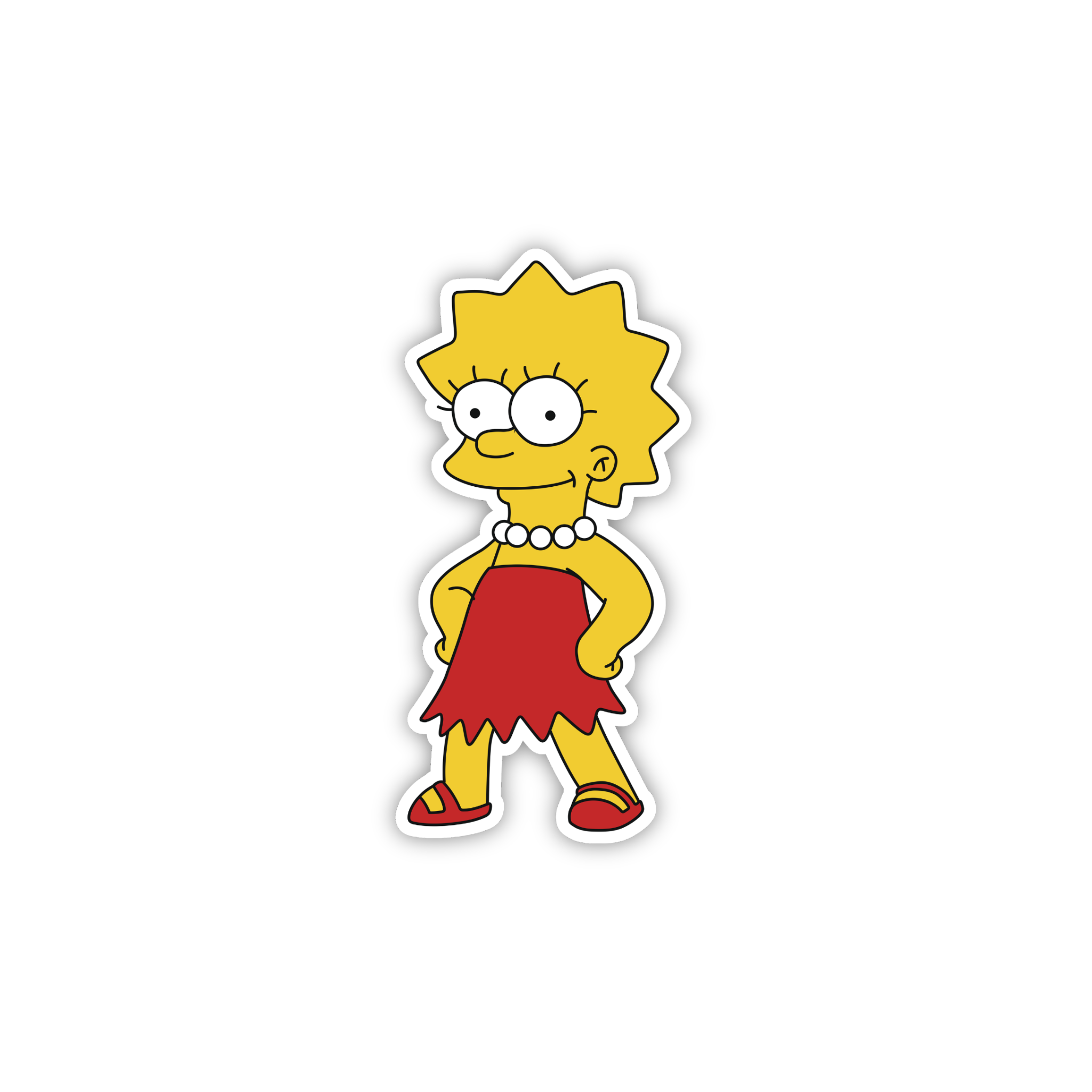 Animated Yellow Family Pose 05 Cartoon Sticker