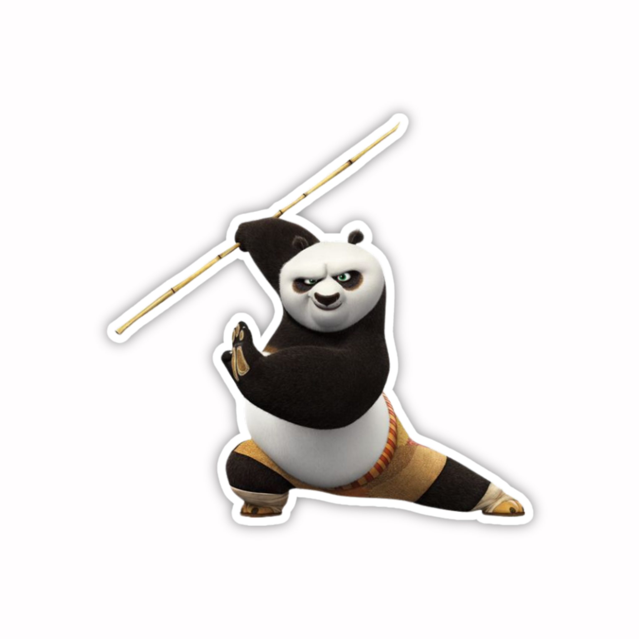 Kung Fu Panda Staff Fight Sticker