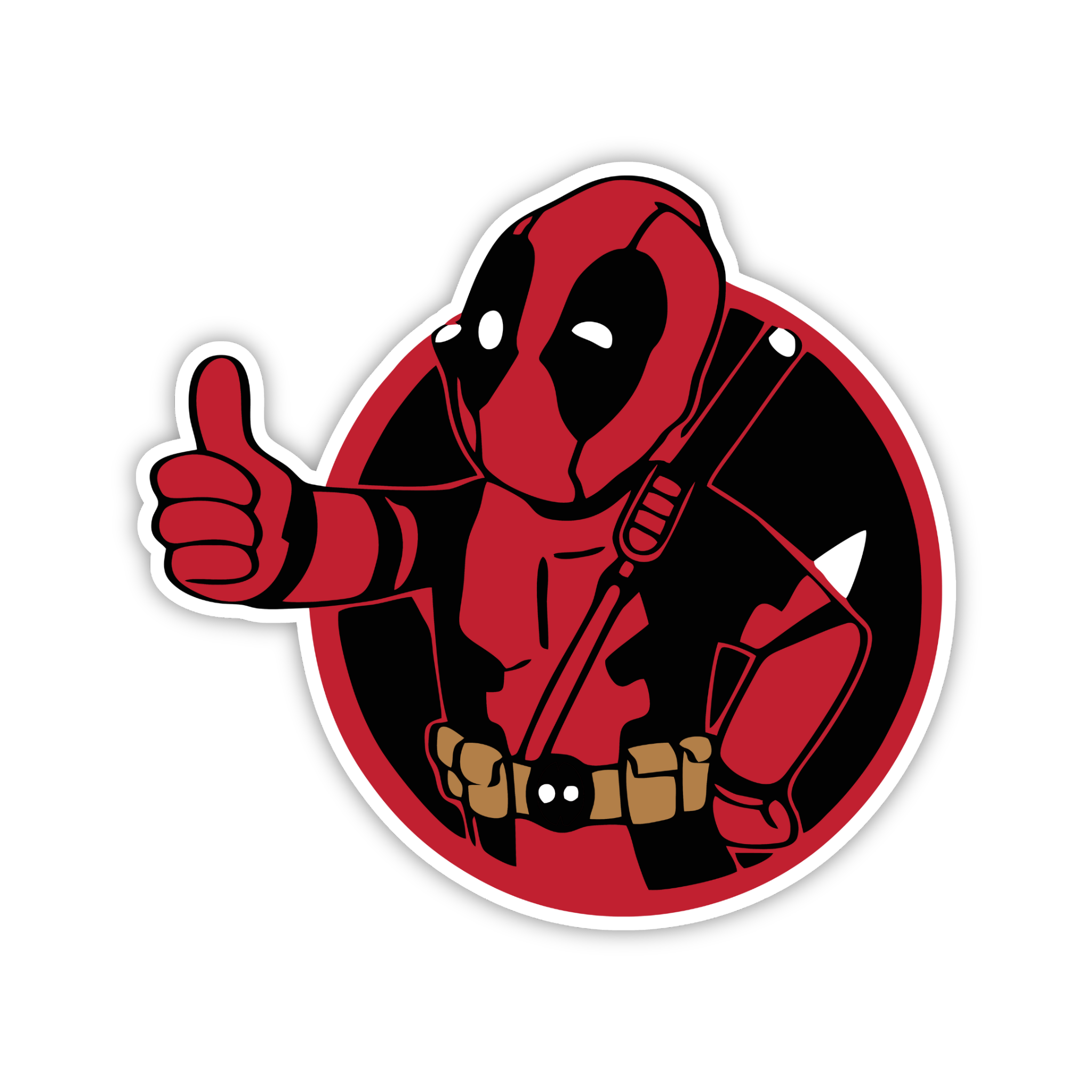 Deadpool Thumbs Up Cool Pose Sticker