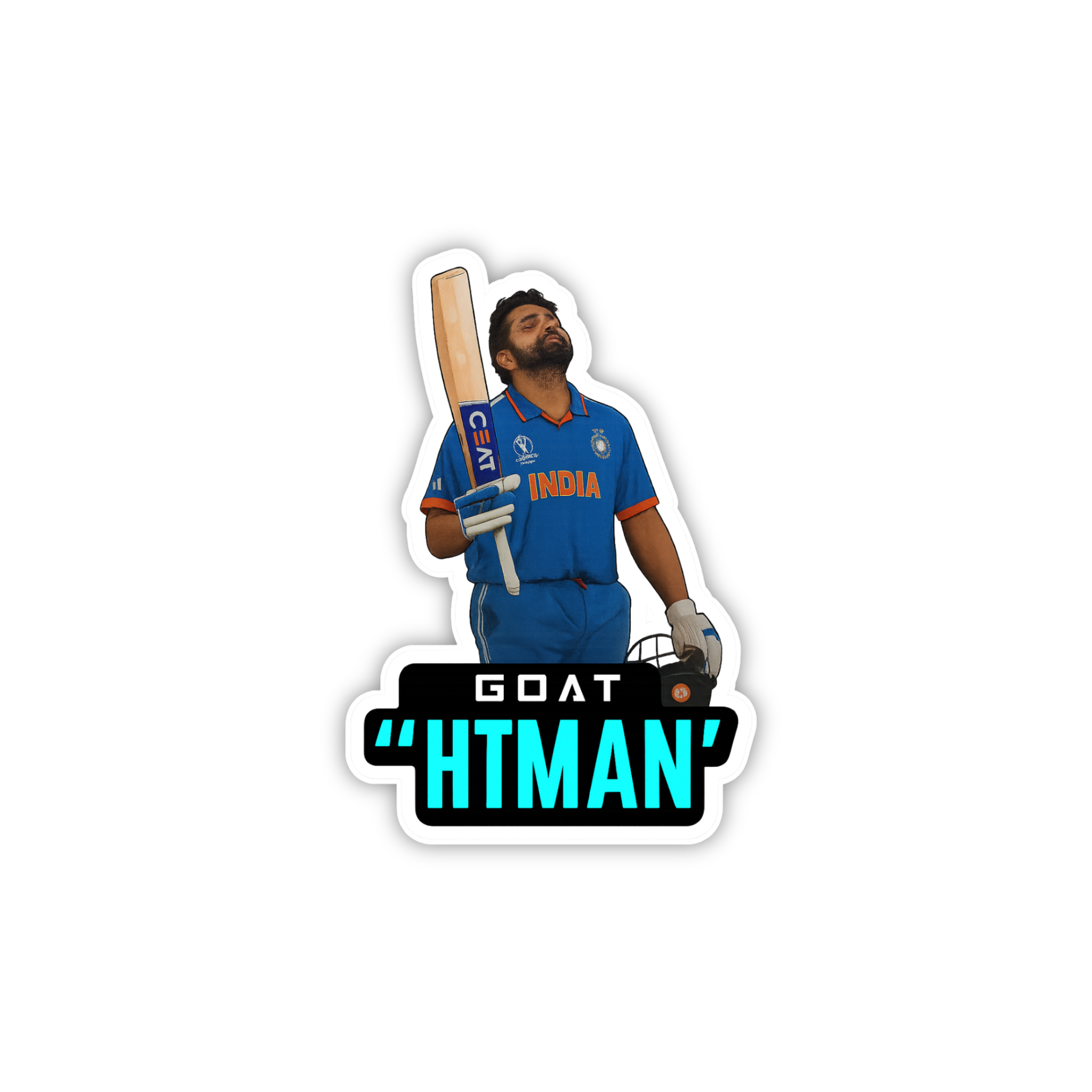 Rohit Hitman GOAT Sticker