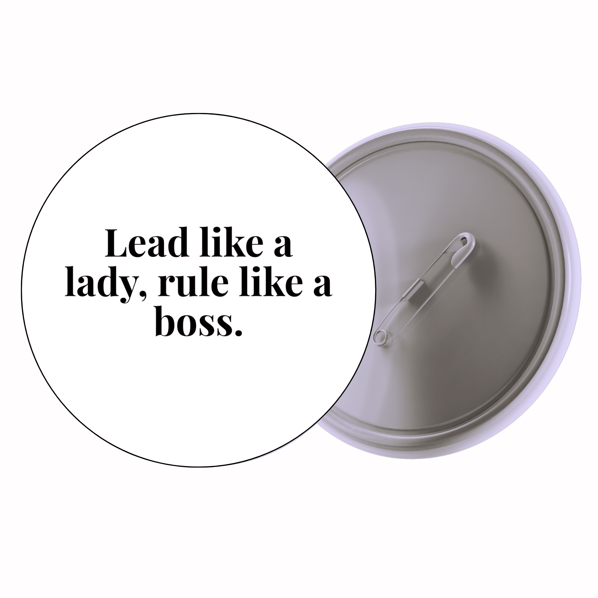 Lead Like A Lady, Rule Like A Boss | Colorful Quote Badge