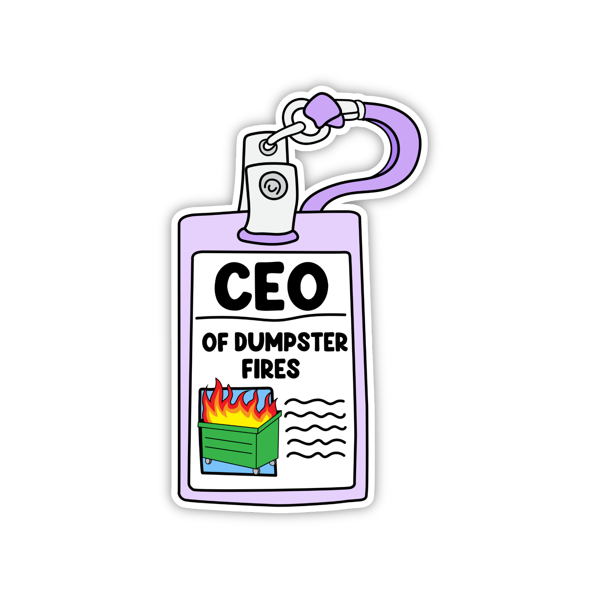CEO Of Dumb Decisions ID Card Sticker