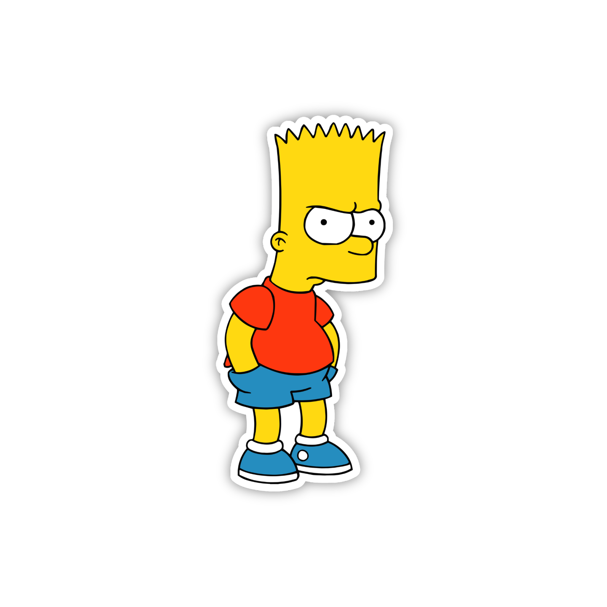 Animated Yellow Family Pose 60 Cartoon Sticker