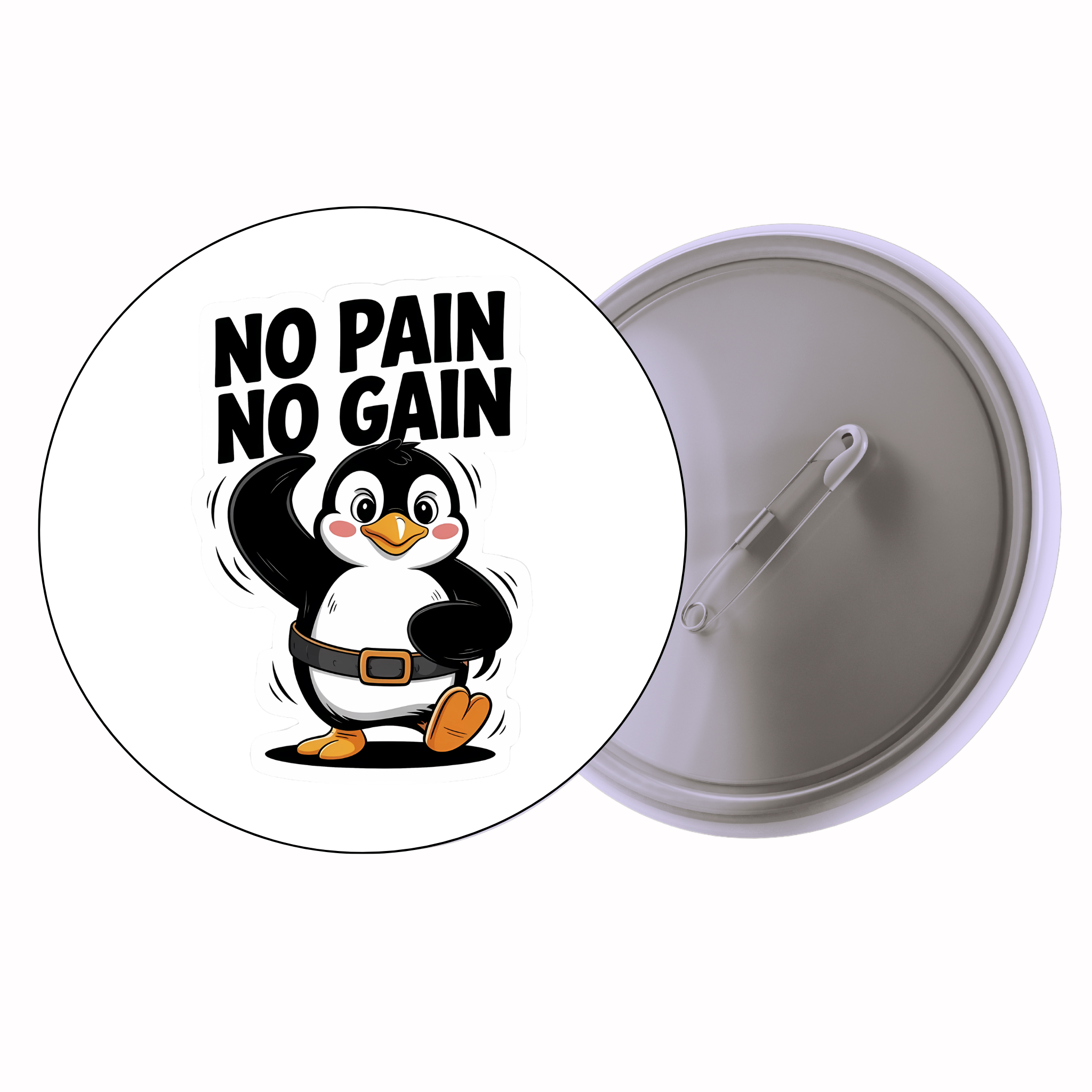 No Pain No Gain | Colorful Quote Badge