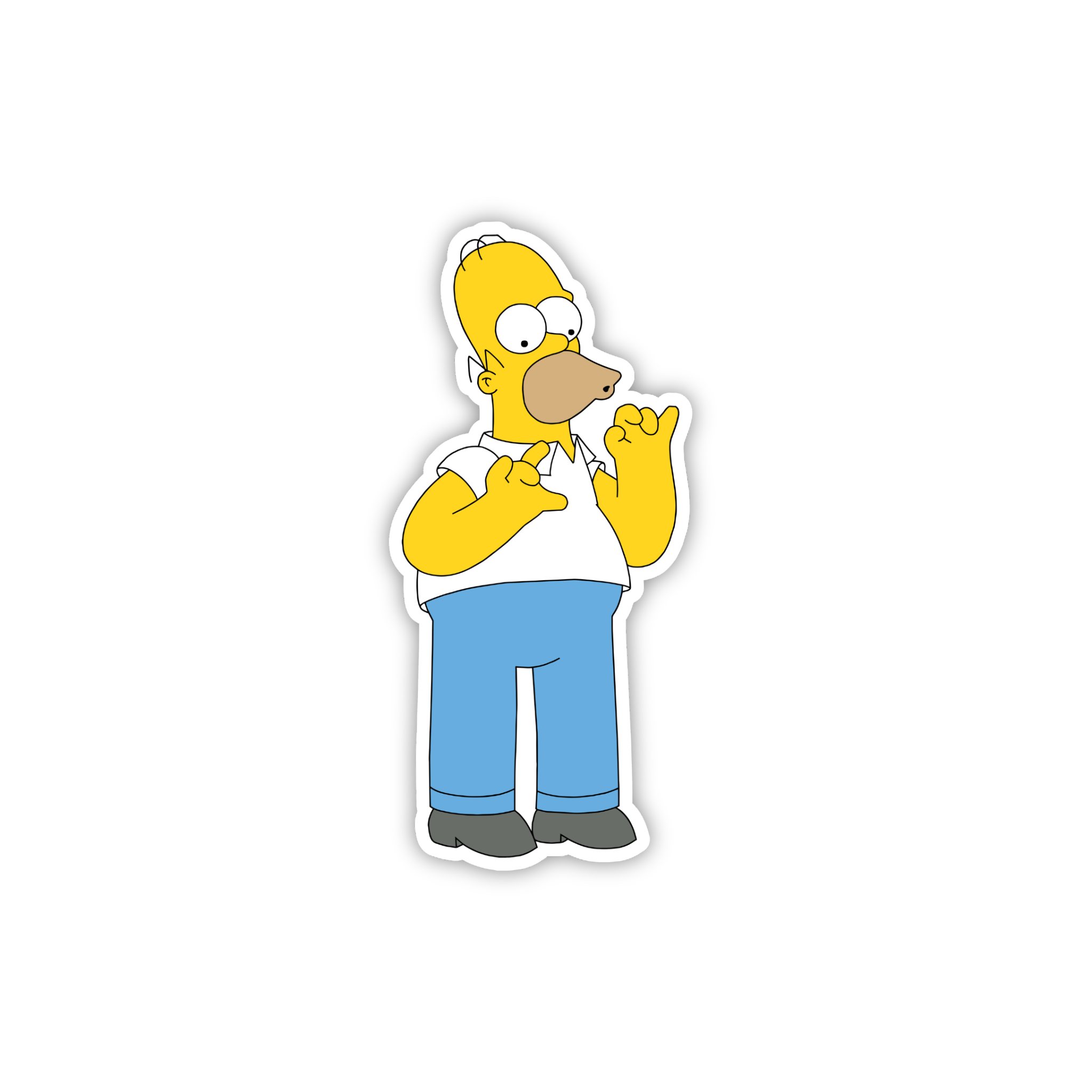 Animated Yellow Family Pose 63 Cartoon Sticker