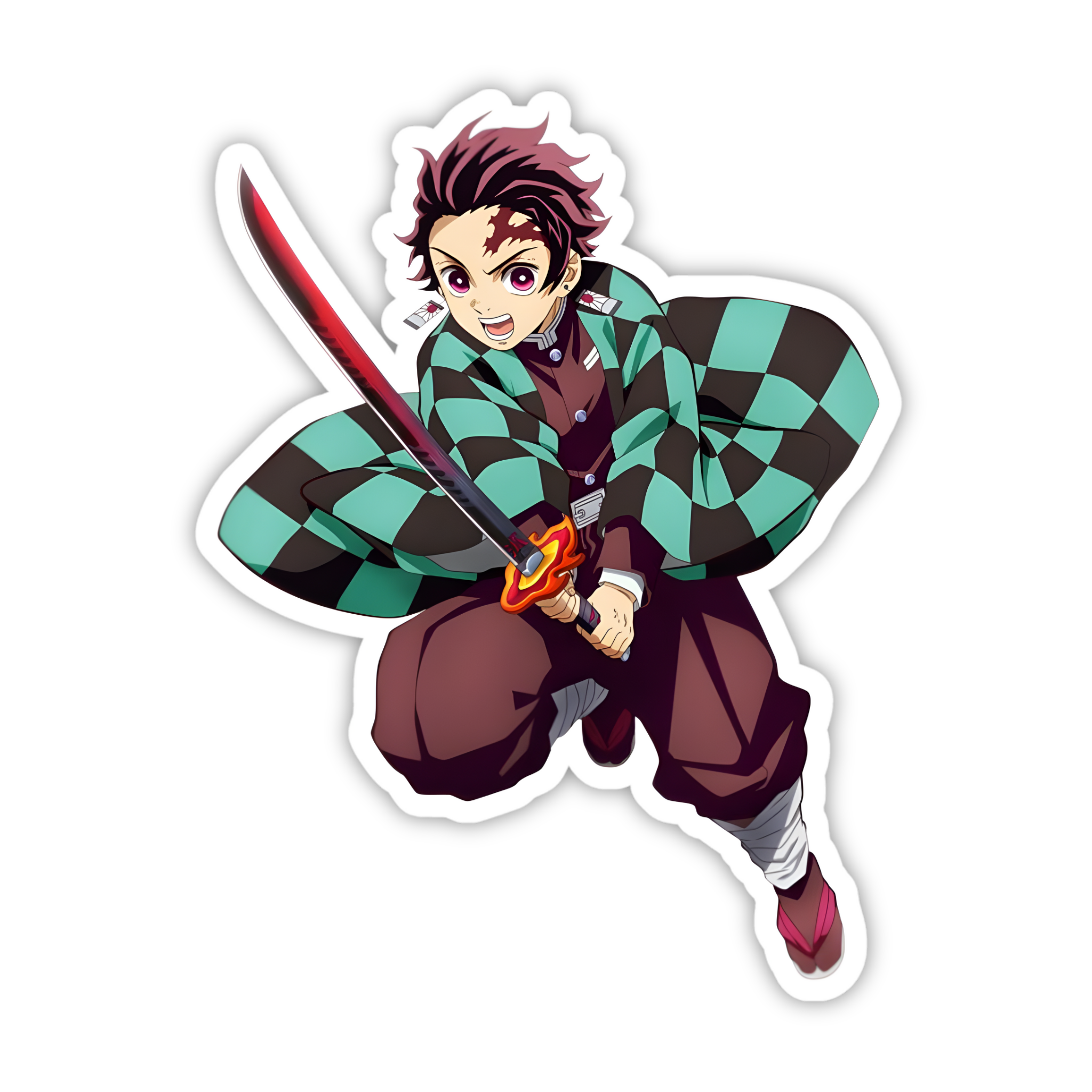 Tanjiro Kamado Running Sticker