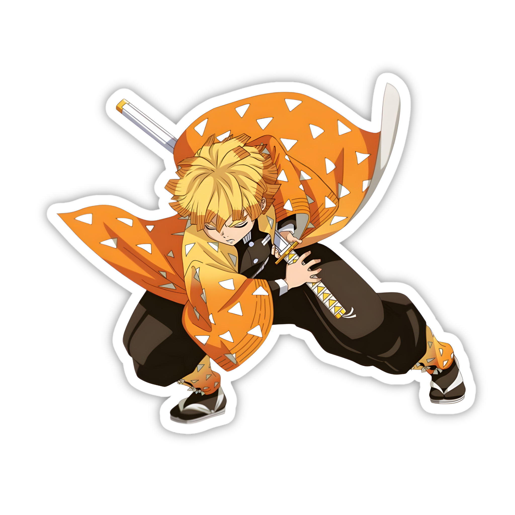 Zenitsu Agatsuma Thunder Pose Sticker