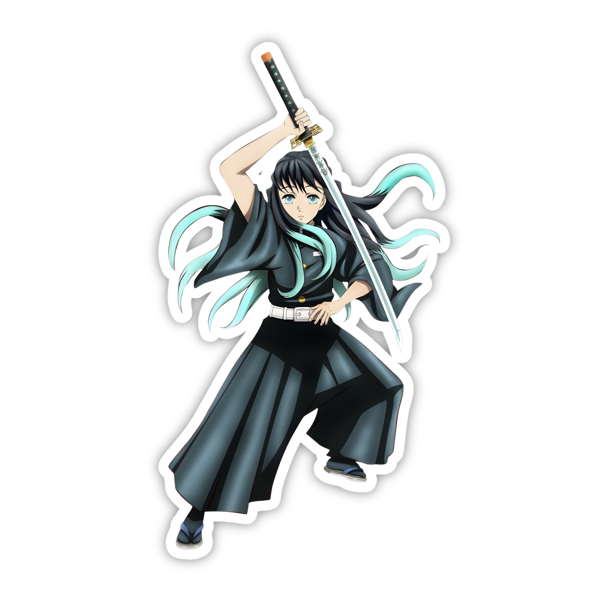 Muichiro Tokito Sword Pose Sticker