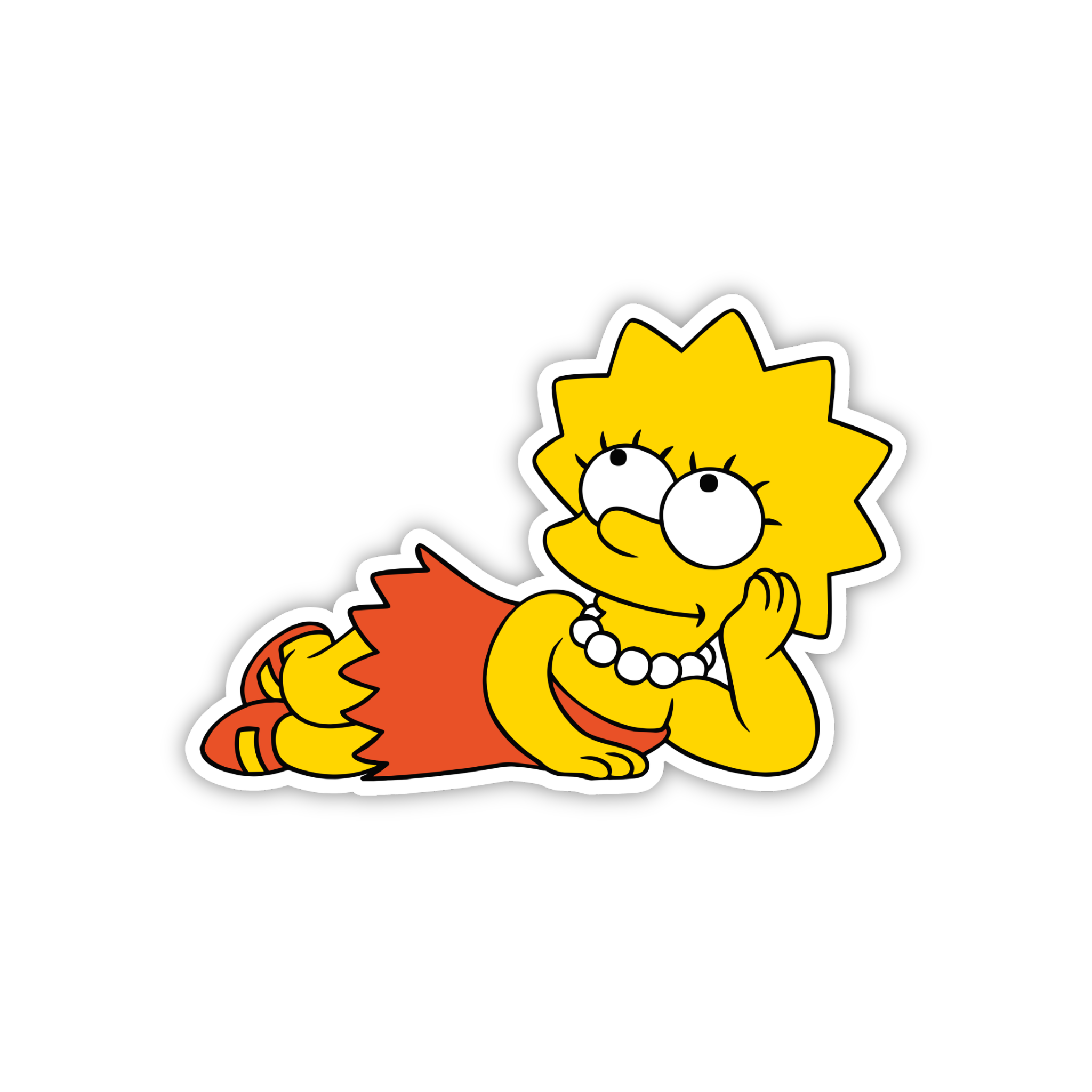 Animated Yellow Family Pose 69 Cartoon Sticker