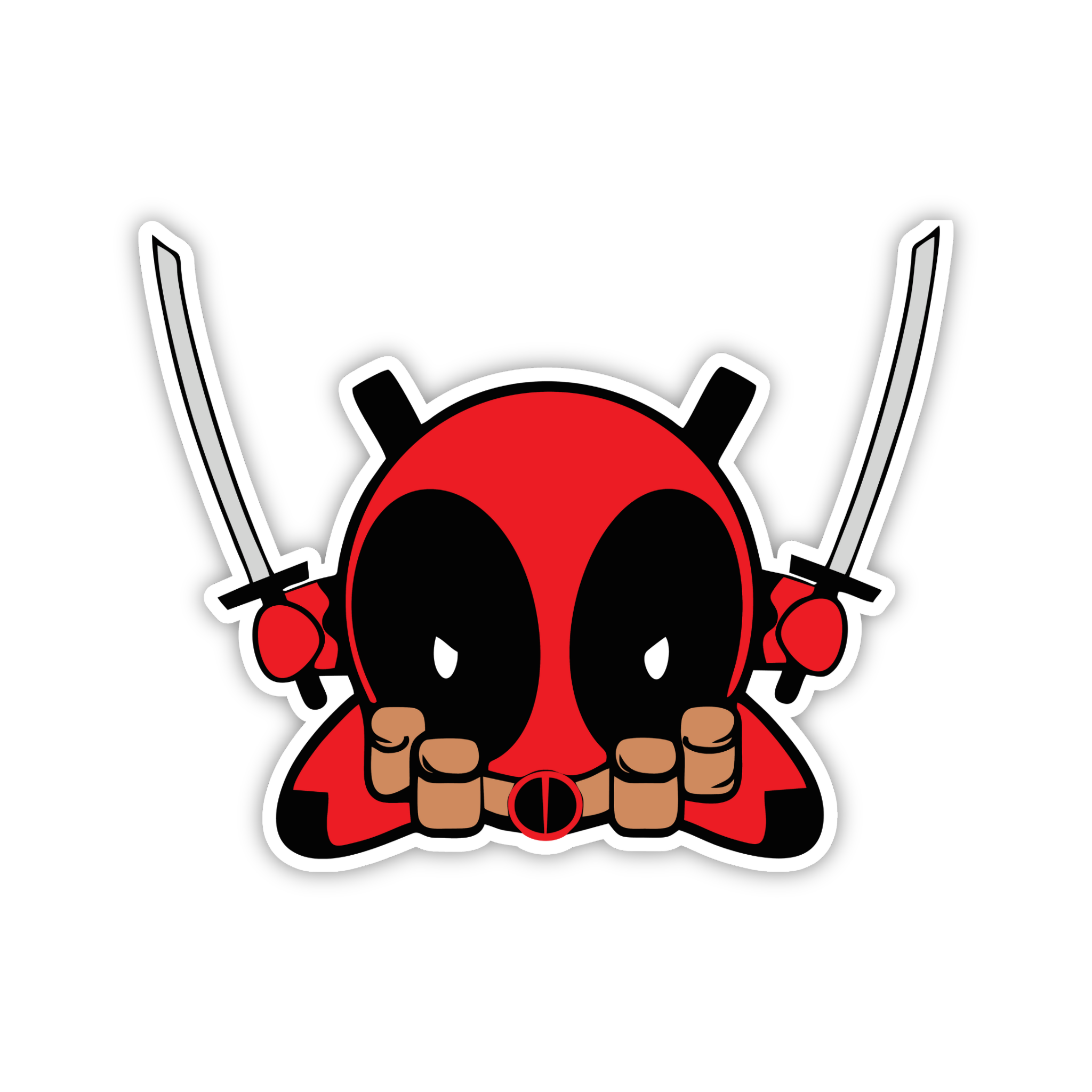 Deadpool Chibi Dual Swords Sticker