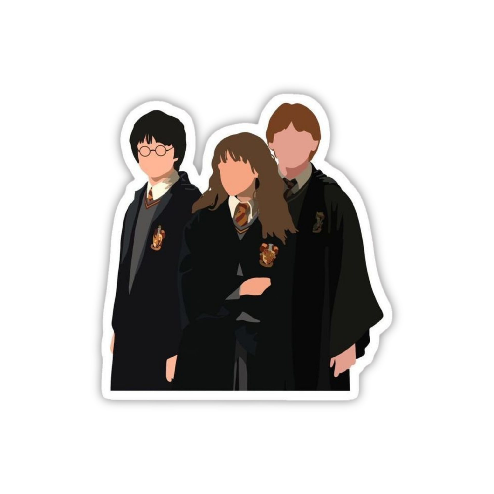 Golden Trio Minimal Art Sticker
