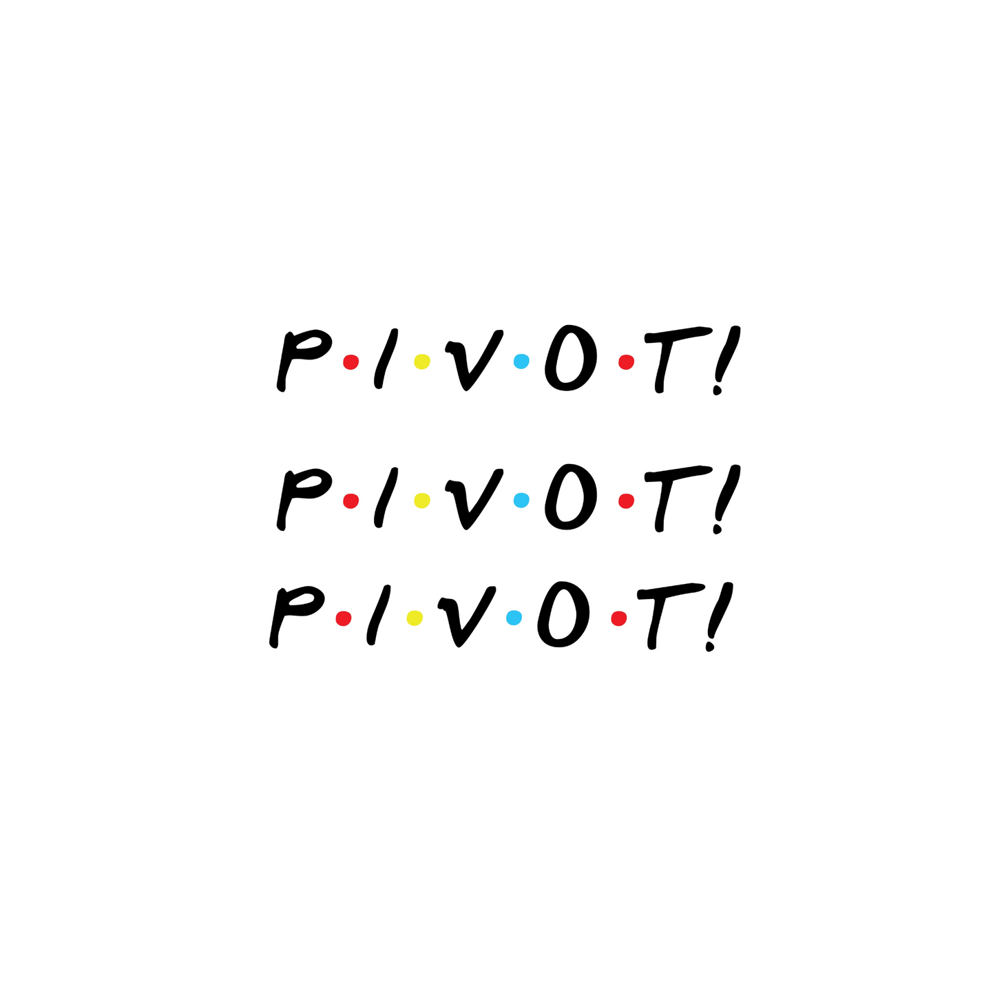 Friends TV Show Poster – Iconic Sitcom Wall Art for Fans – Pivot!