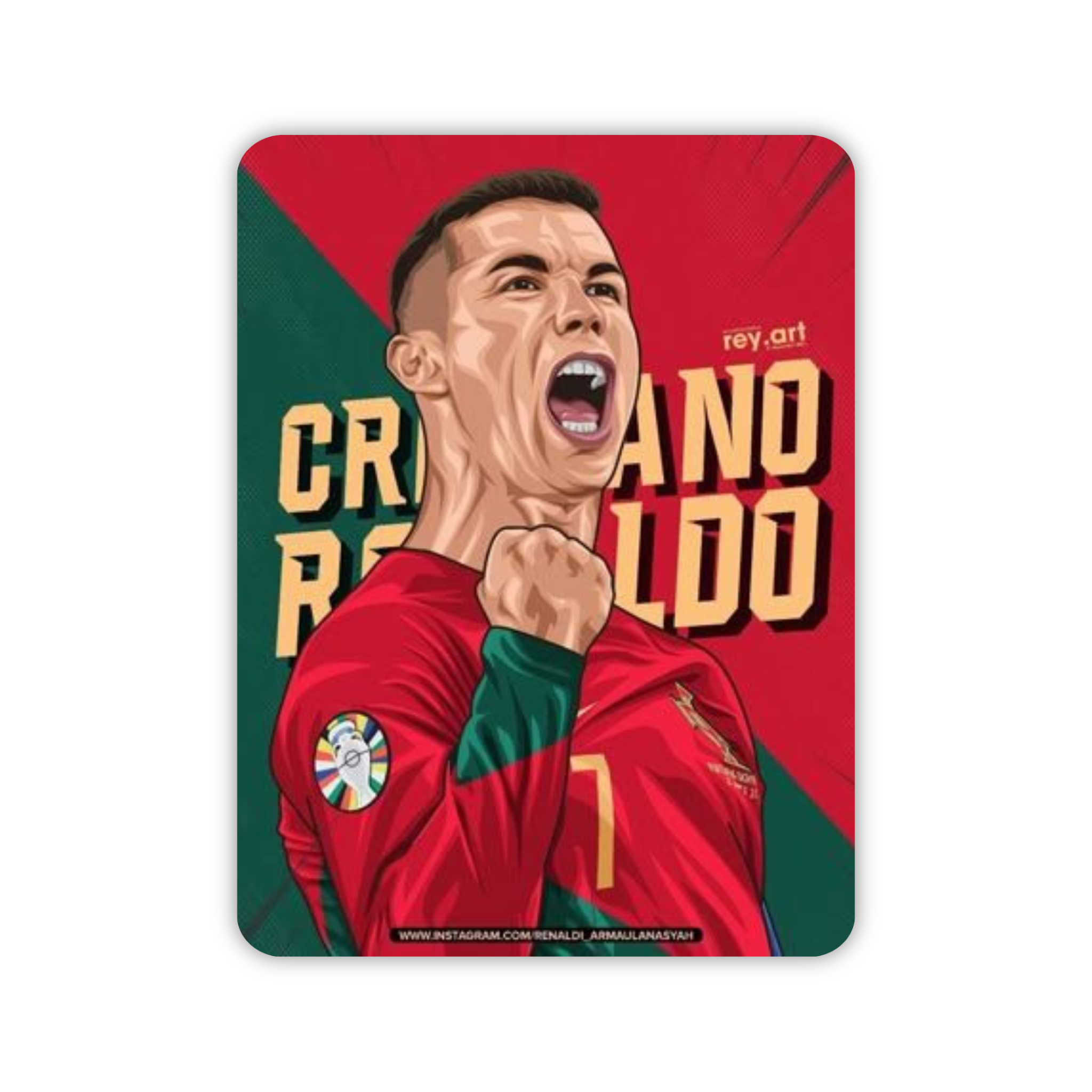 Ronaldo Portrait Celebration Sticker