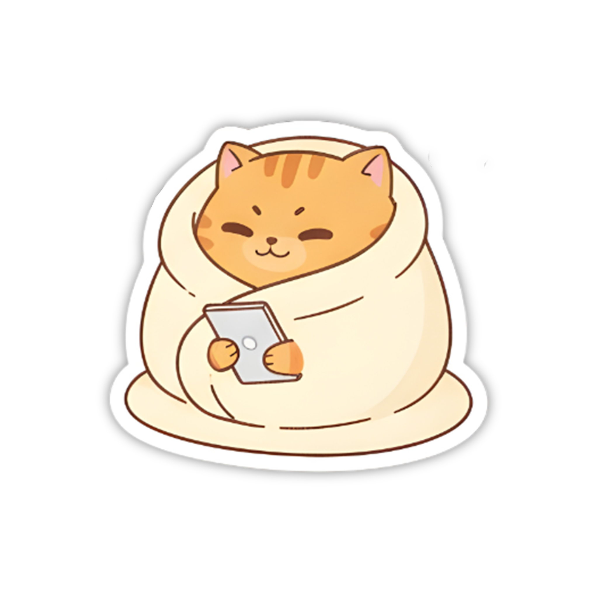 Blanket Burrito Cat Sticker