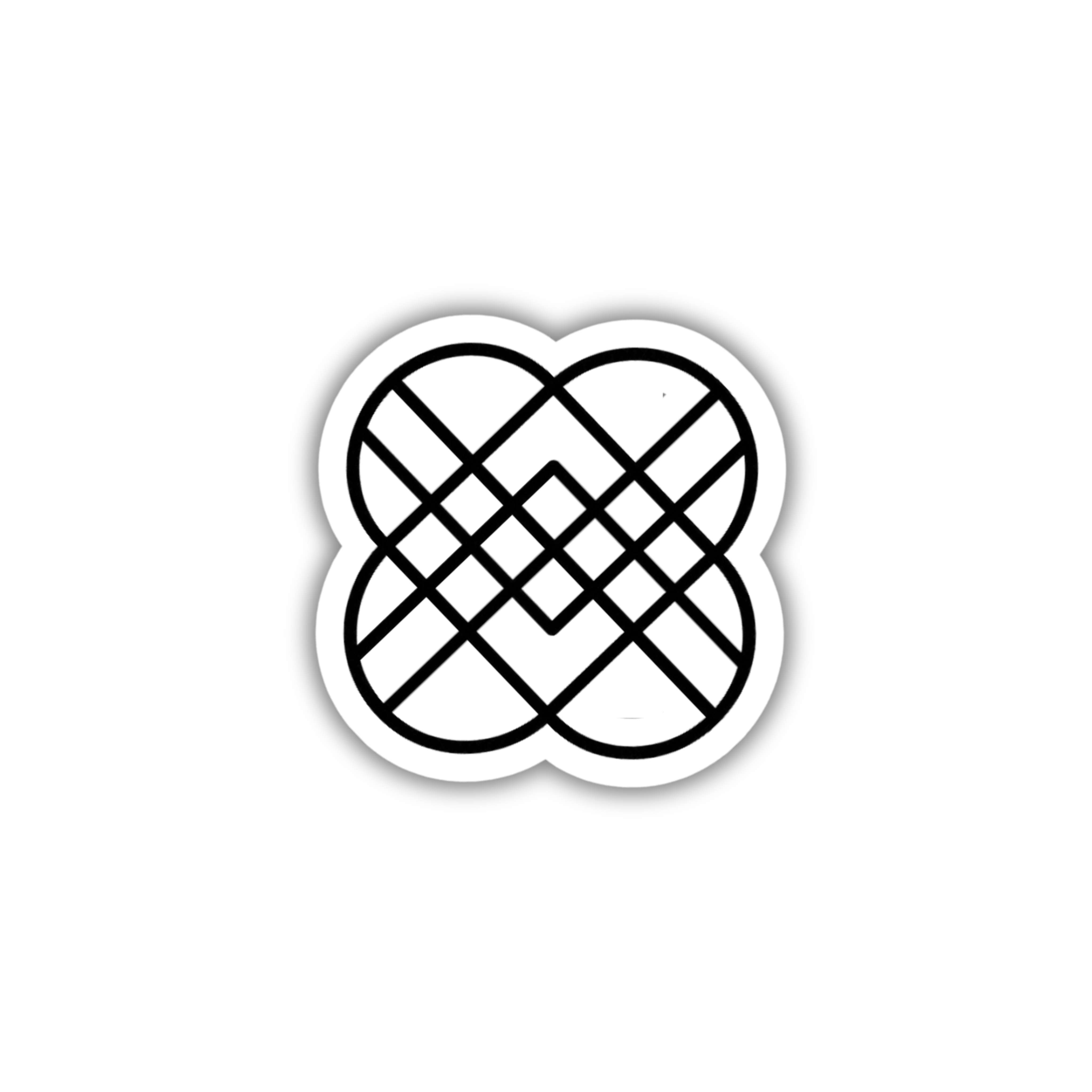 Minimal Black Knot Fandom Logo Vinyl Sticker | K-Pop Aesthetic Fandom Laptop Decal | Snap Magicians