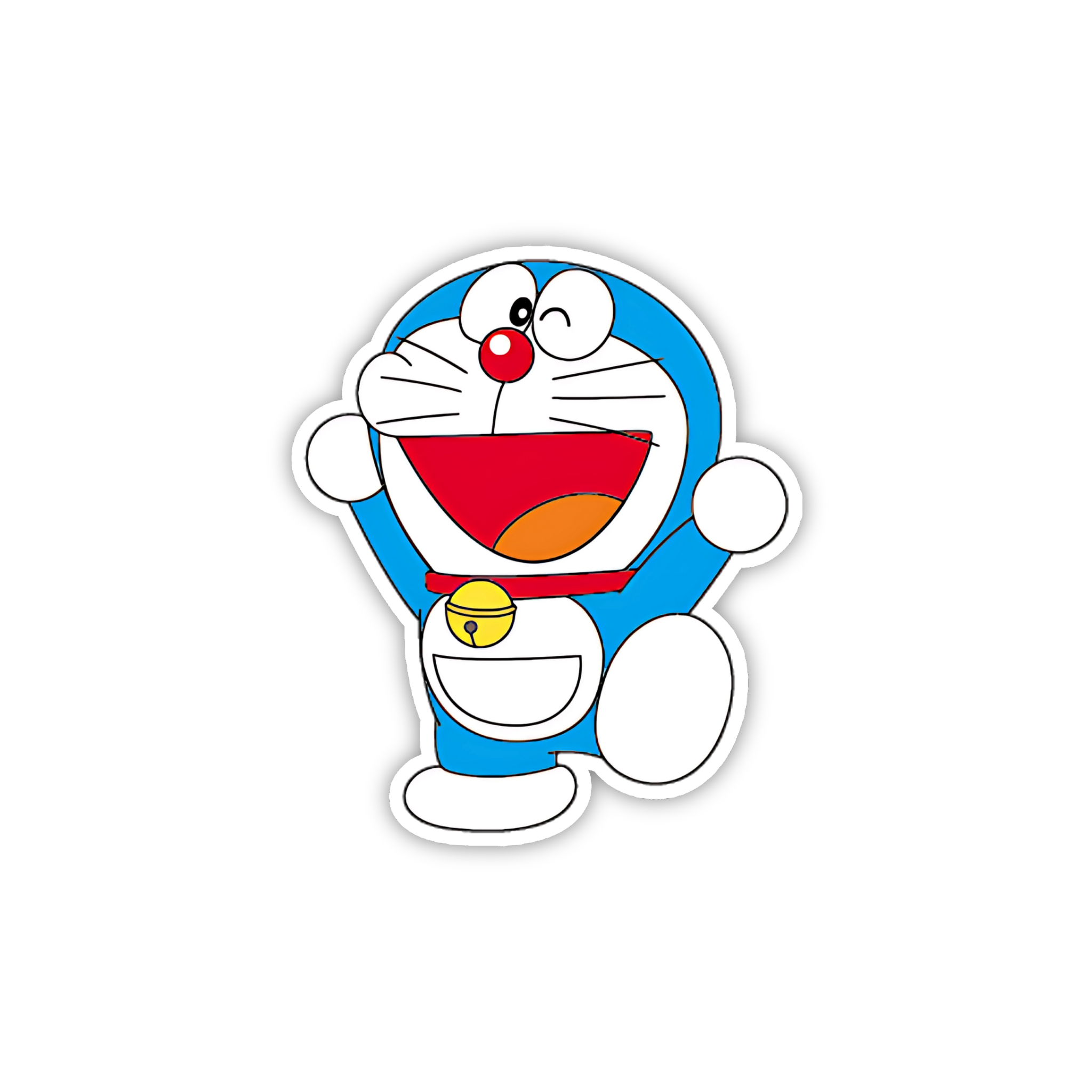 Doraemon Walking Happy Sticker