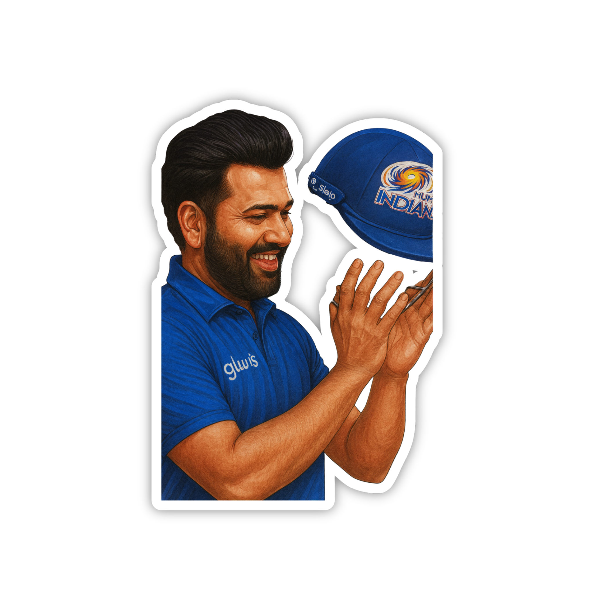 Rohit Clapping Closeup Sticker