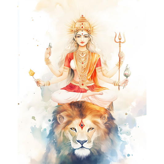 Durga Mata Poster – Hindu Goddess Wall Art | Divine Shakti Spiritual Print – Durga mata 15