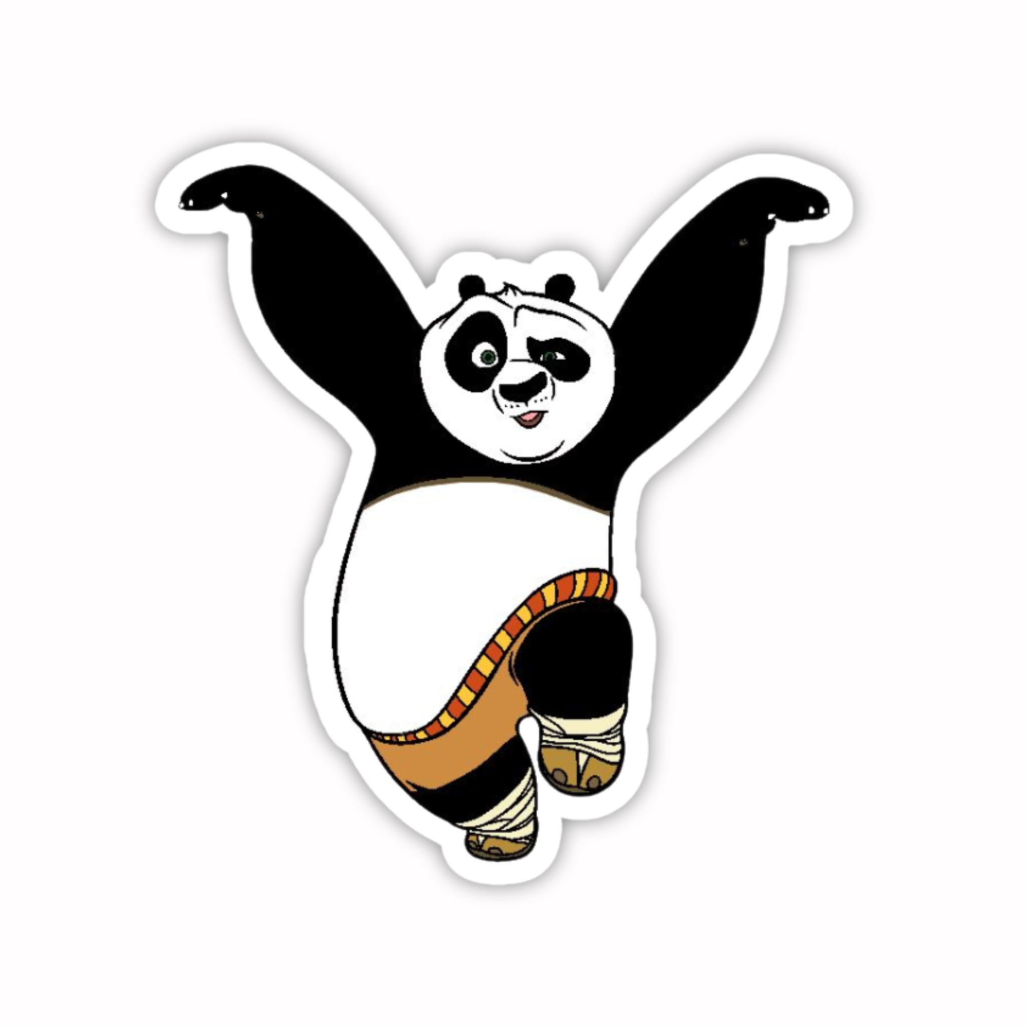 Kung Fu Panda Jump Split Sticker