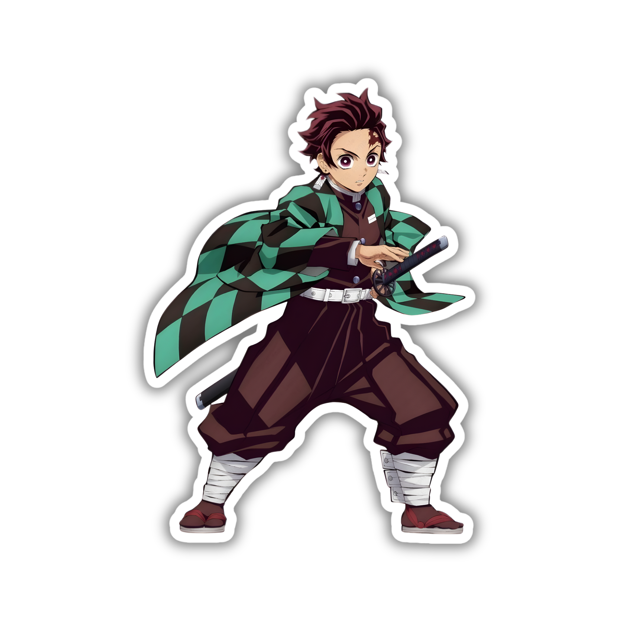 Tanjiro Kamado Sword Ready Sticker