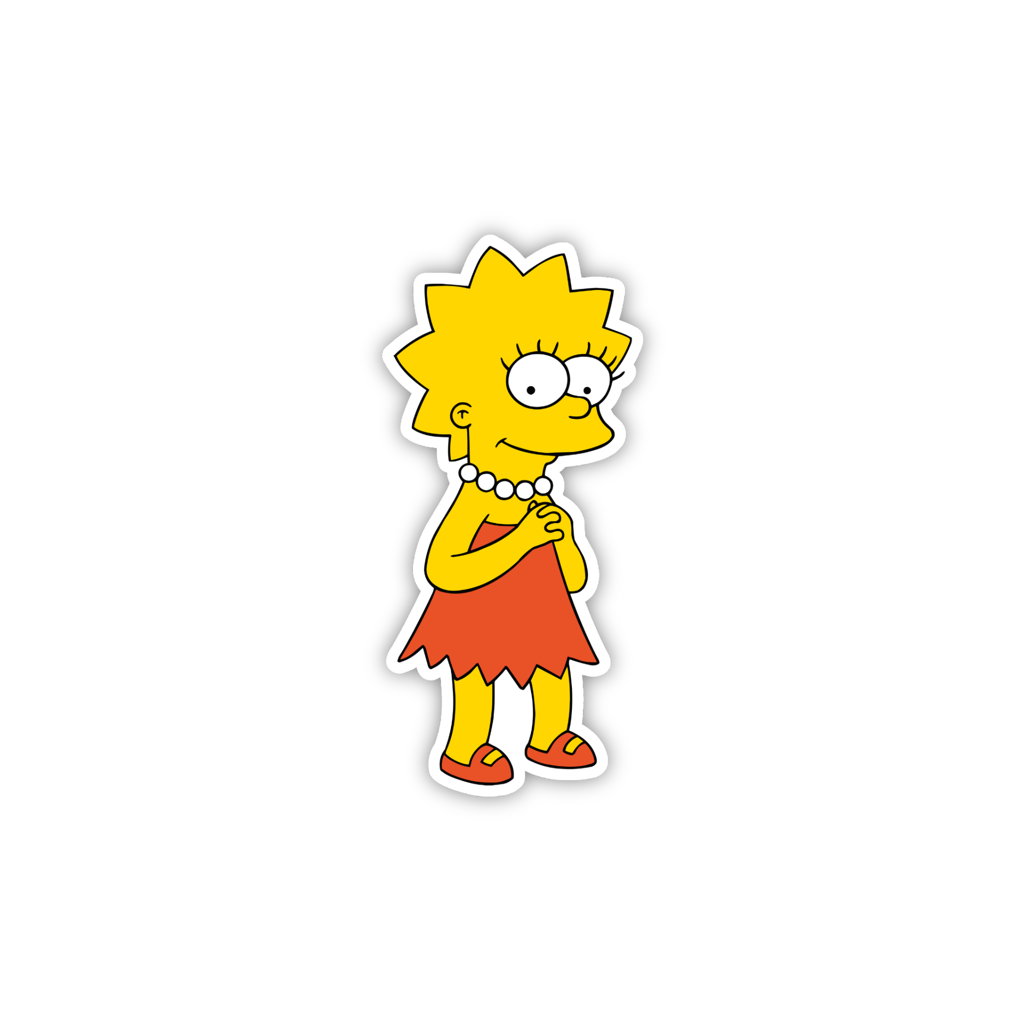 Animated Yellow Family Pose 70 Cartoon Sticker
