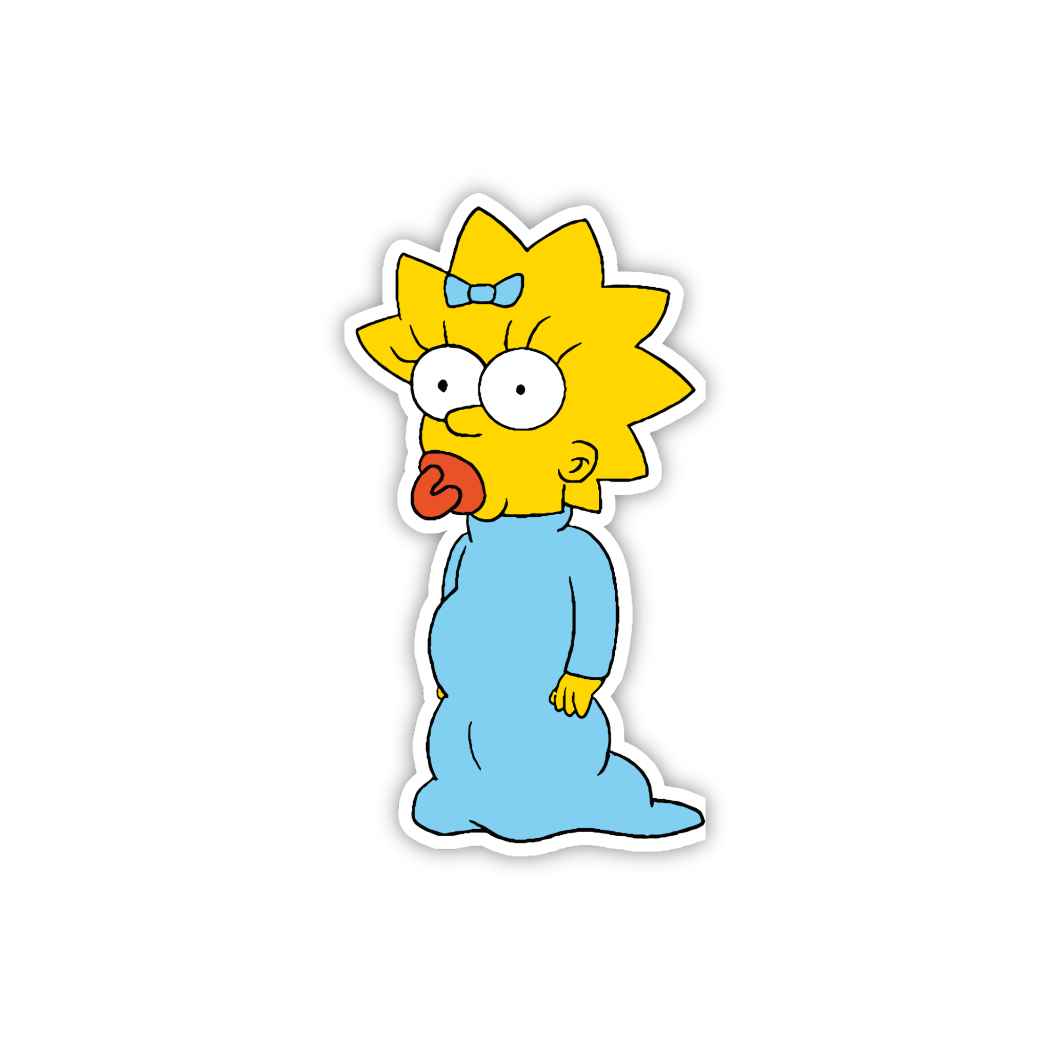 Animated Yellow Family Pose 71 Cartoon Sticker