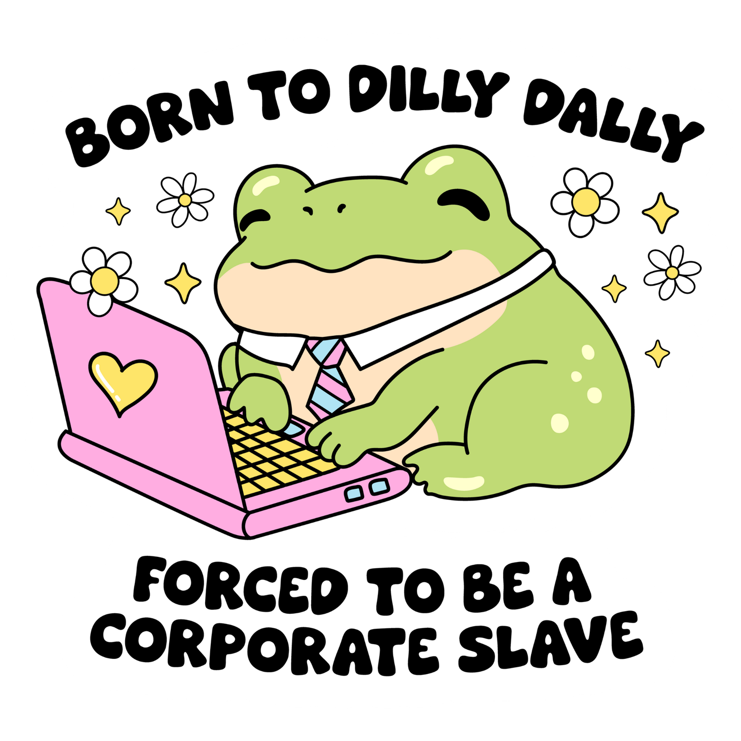 Workplace Stickers - Corporate Slave Frog