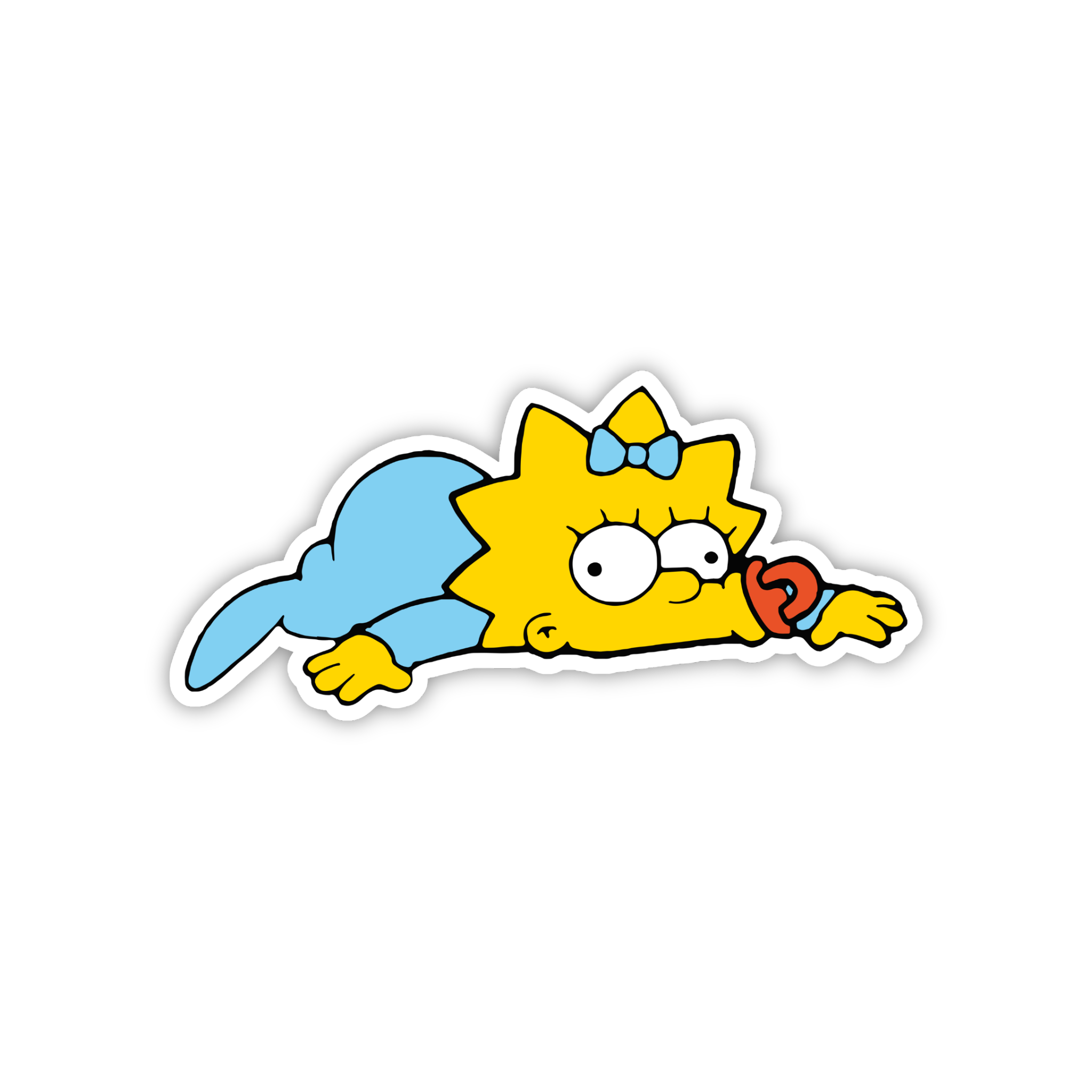 Animated Yellow Family Pose 72 Cartoon Sticker