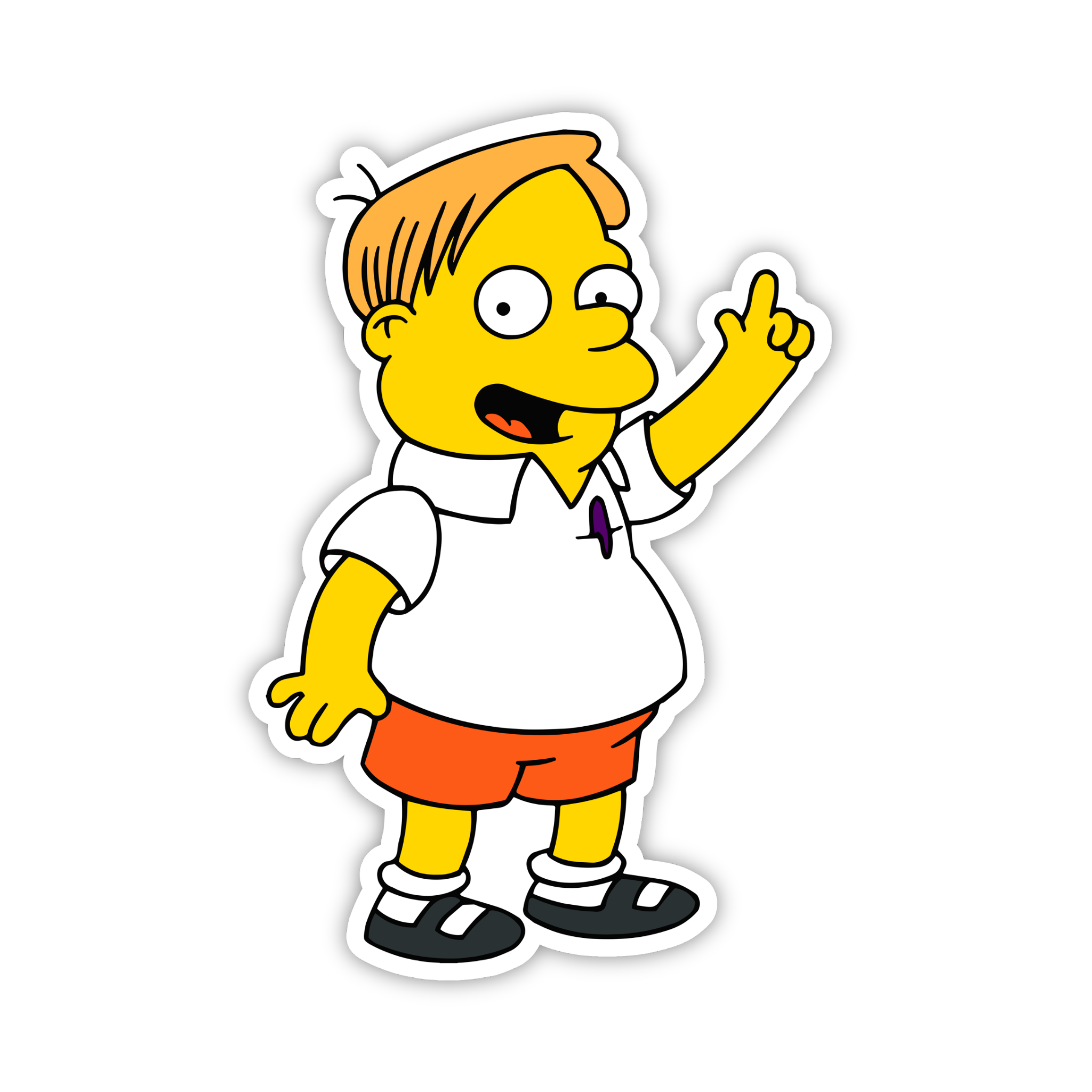 Animated Yellow Family Pose 73 Cartoon Sticker