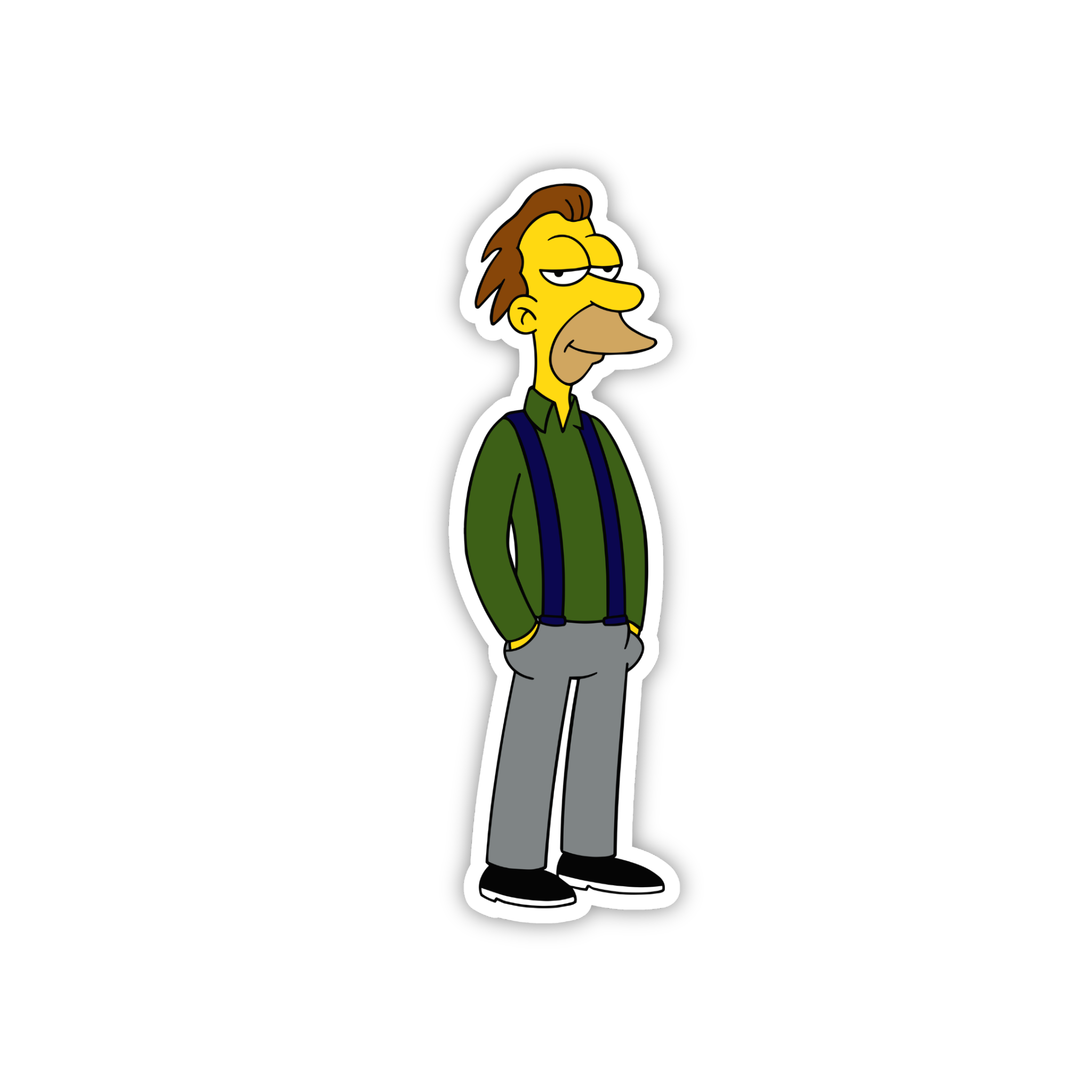 Animated Yellow Family Pose 76 Cartoon Sticker
