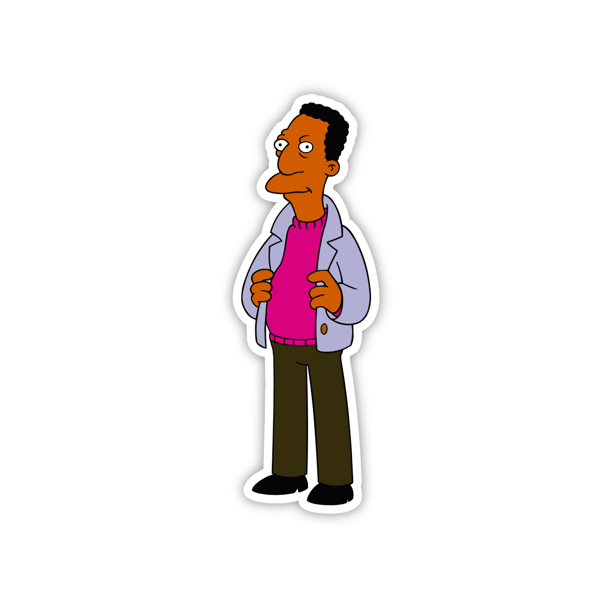 Animated Yellow Family Pose 77 Cartoon Sticker