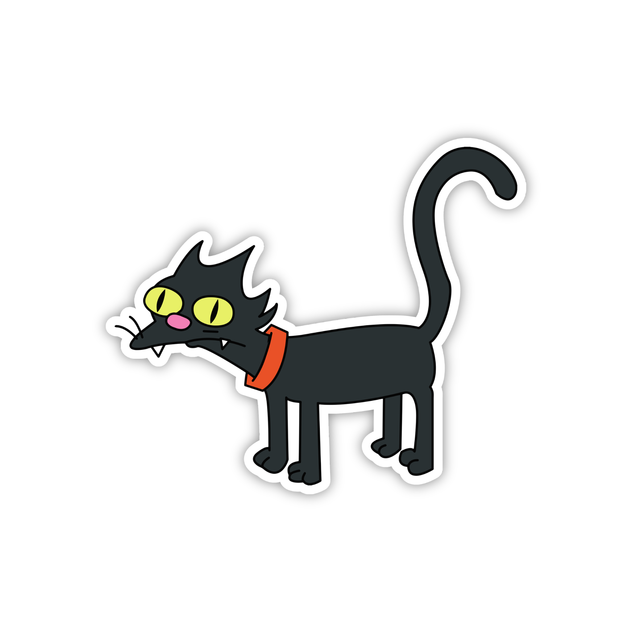 Animated Yellow Family Pose 78 Cartoon Sticker