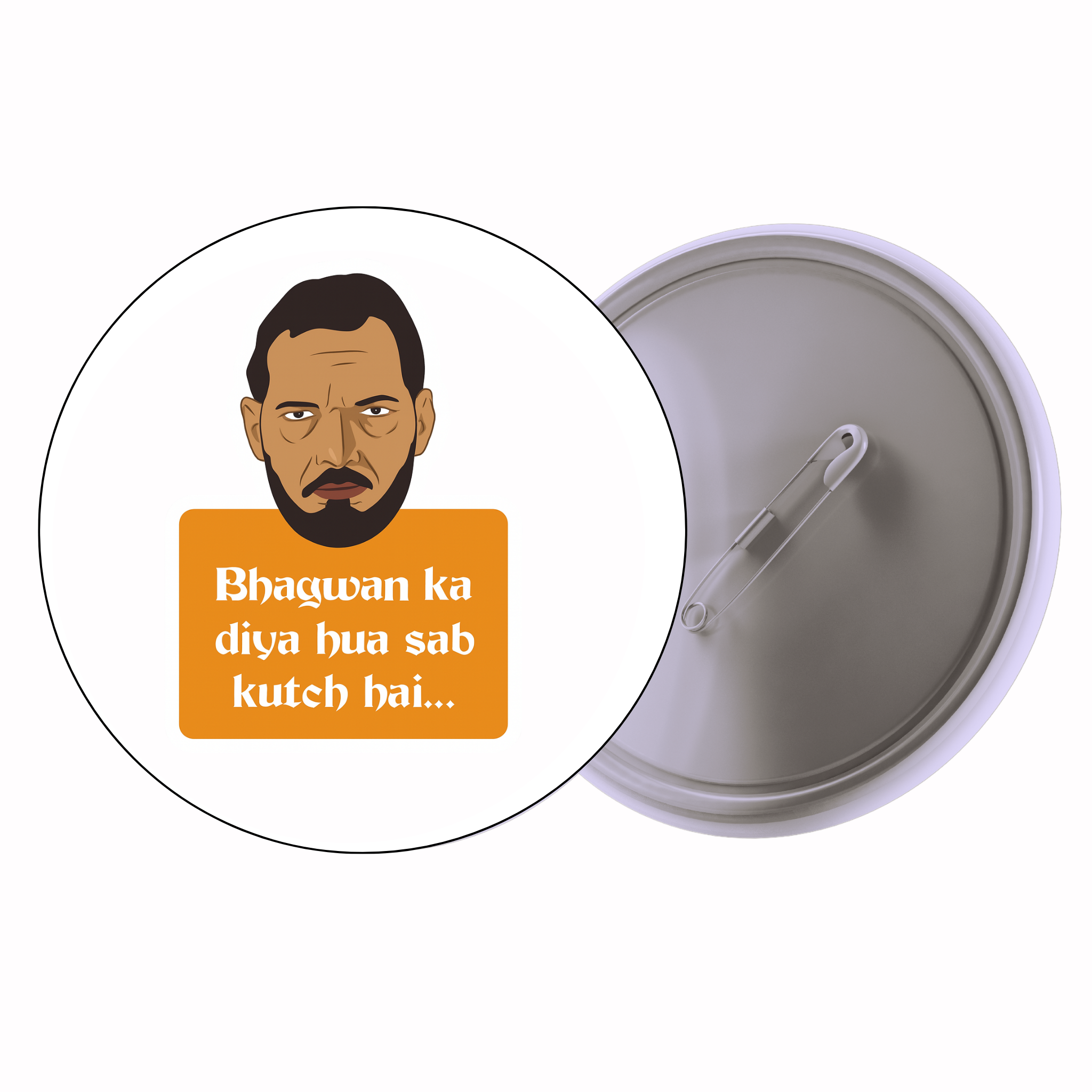 Bingeman Ka Daya Hu Sab Kuch Hai | Colorful Quote Badge