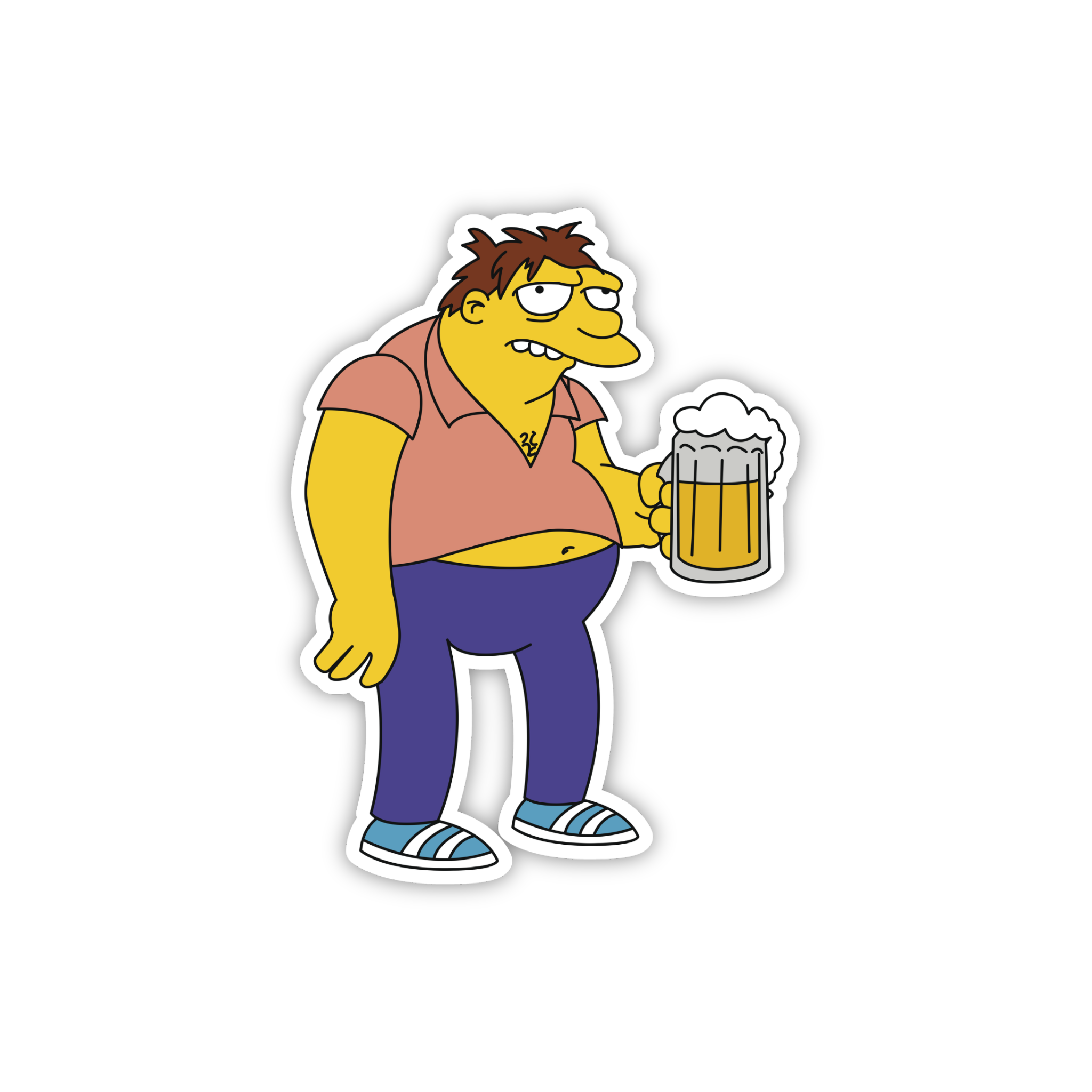 Animated Yellow Family Pose 79 Cartoon Sticker
