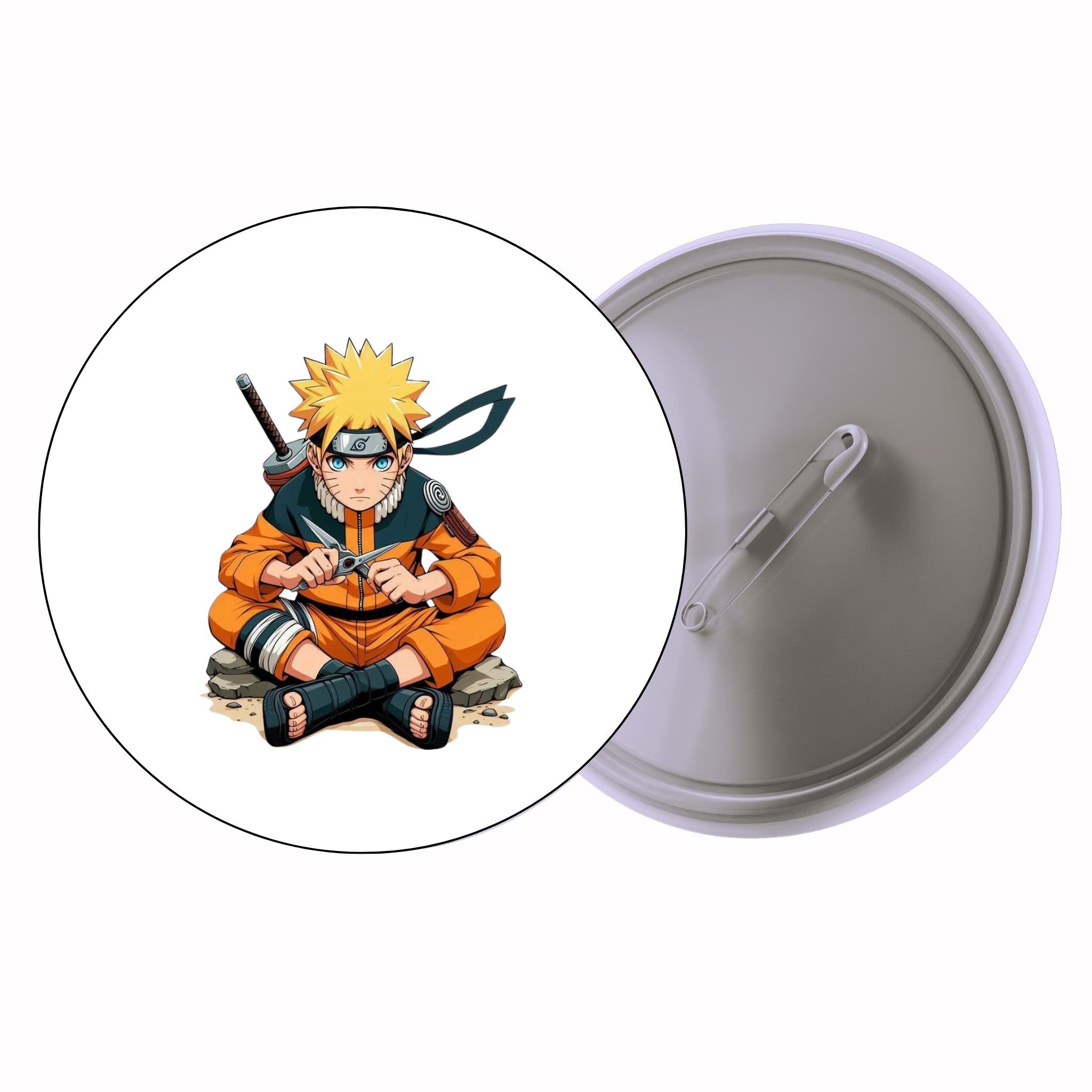Naruto Naruto Uzumaki Sitting (Chibi) Anime Pin Badge
