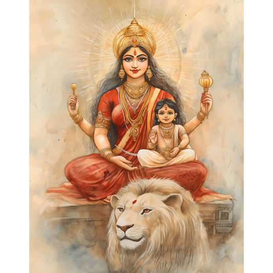 Durga Mata Poster – Hindu Goddess Wall Art | Divine Shakti Spiritual Print – Durga mata 14