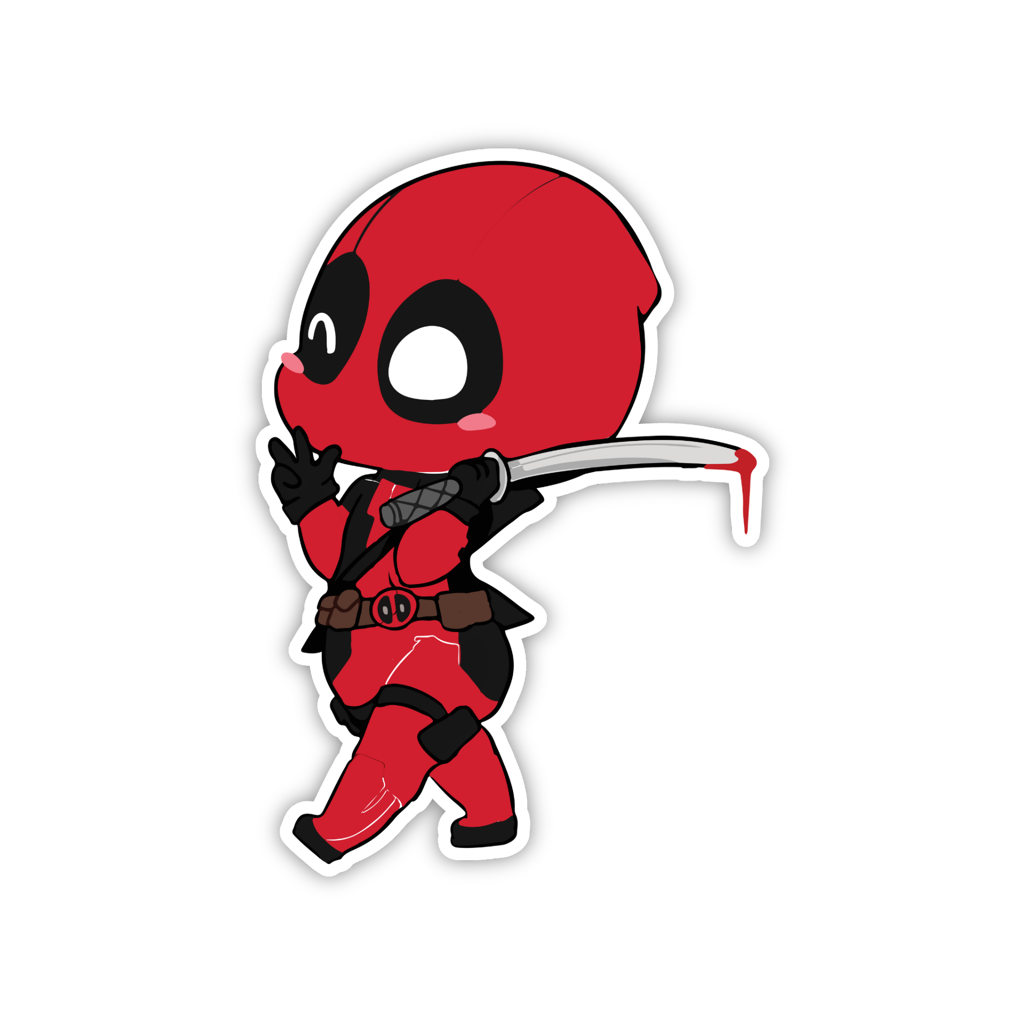 Deadpool Side Walk Action Sticker