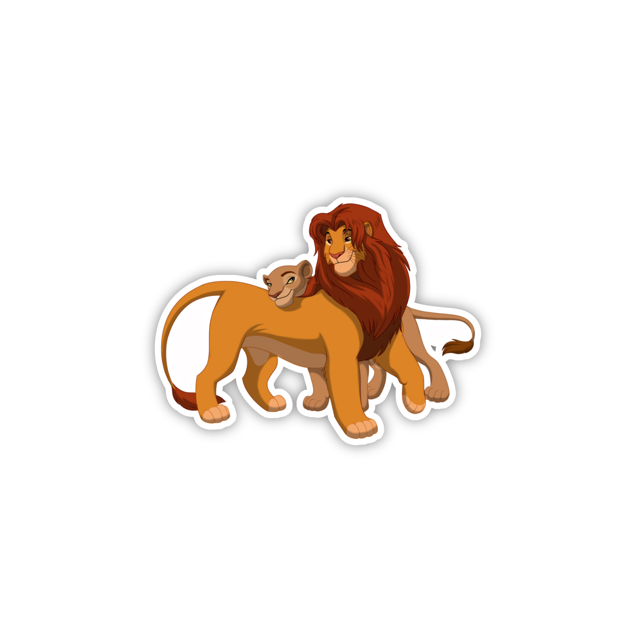 Simba & Mufasa Walking Scene Sticker