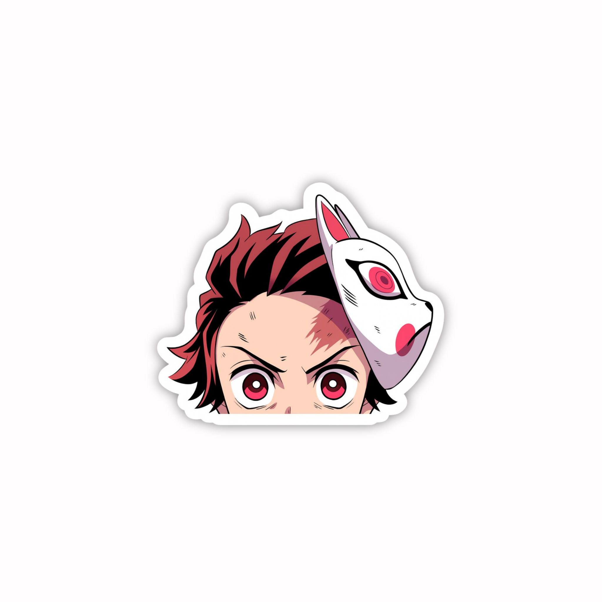 Tanjiro Demon Slayer Face Sticker