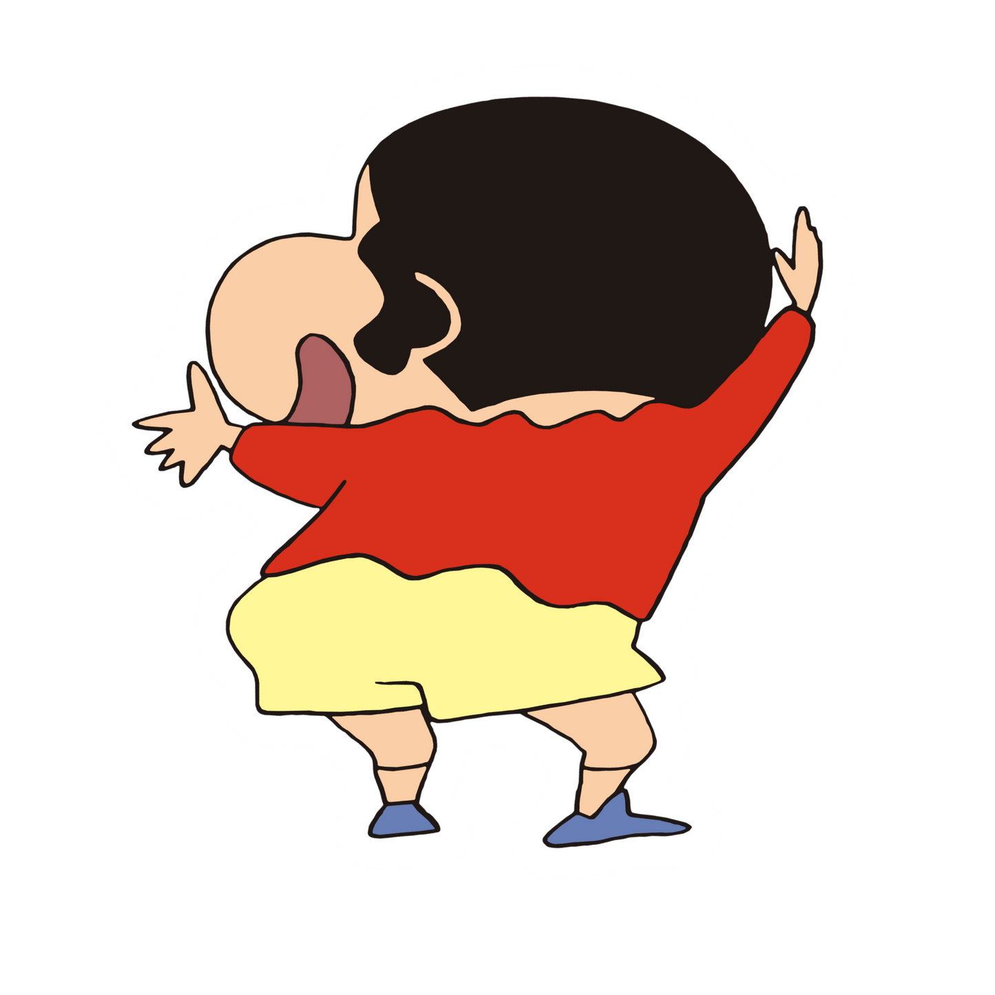 Shinchan Stickers - Shinchan Dancing Back Pose