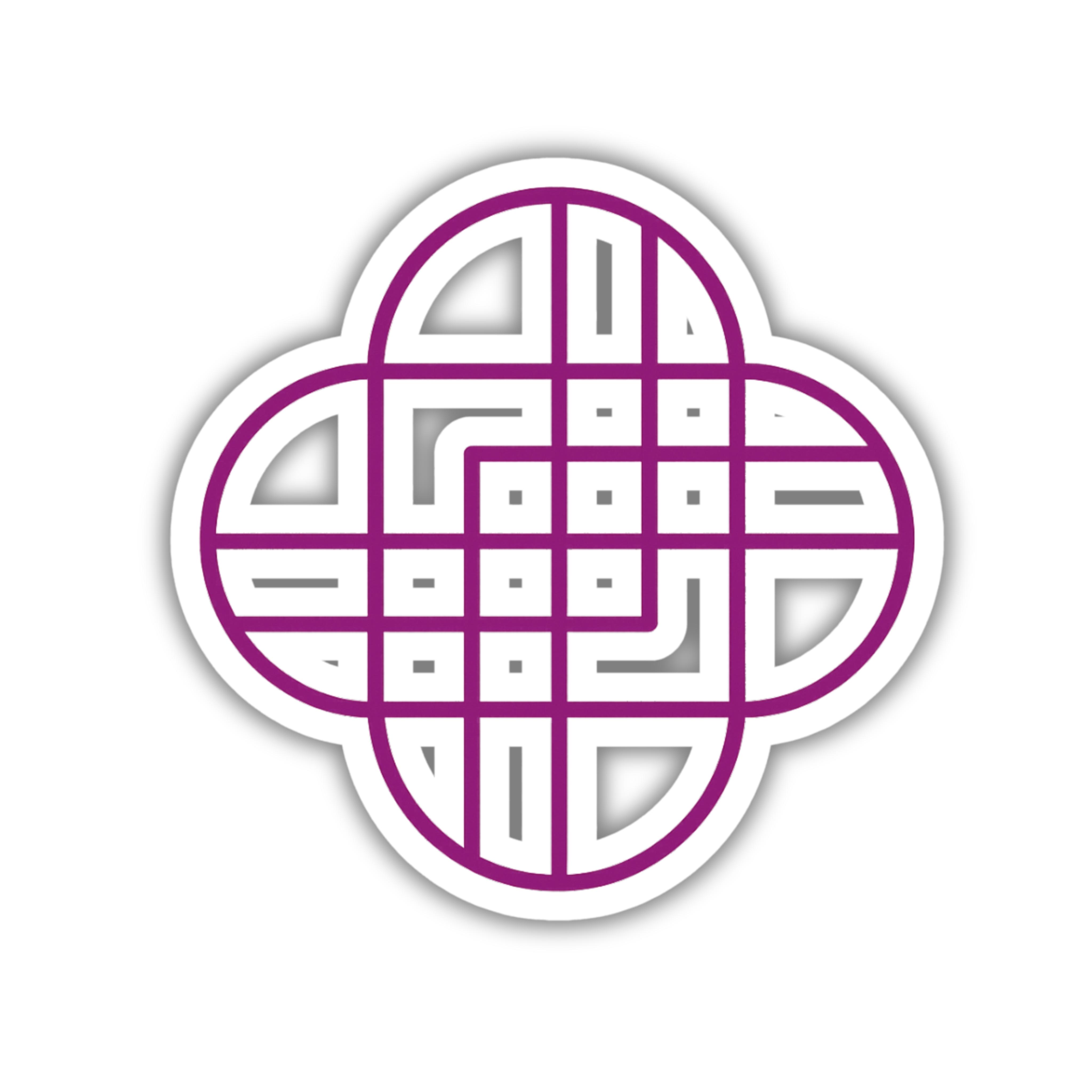 Pink Geometric K-Pop Emblem Vinyl Sticker | K-Pop Aesthetic Fandom Laptop Decal | Snap Magicians